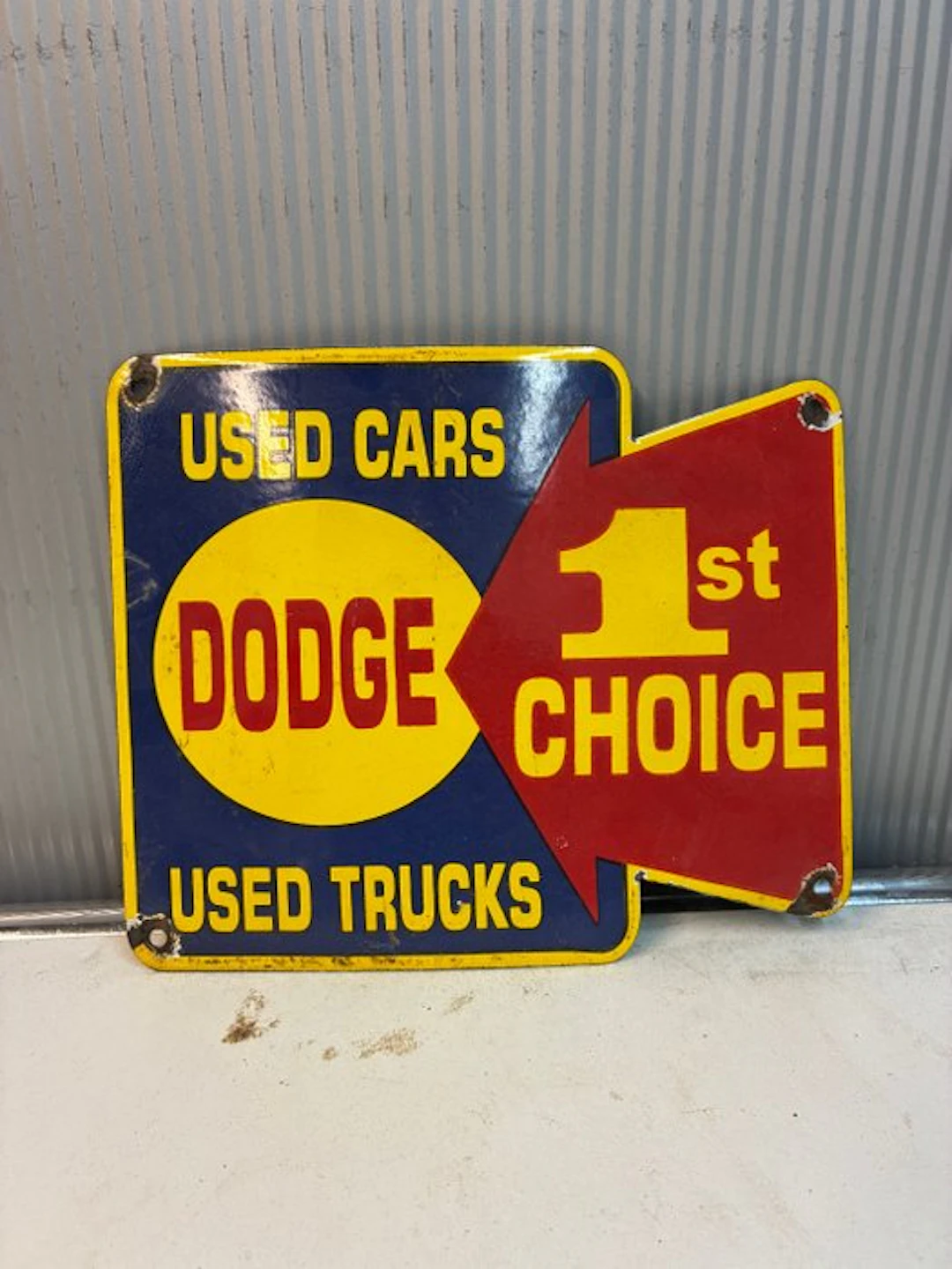 Dodge Used Cars & Trucks – Enamel Sign – Automobilia - Enamel sign - Enamel
