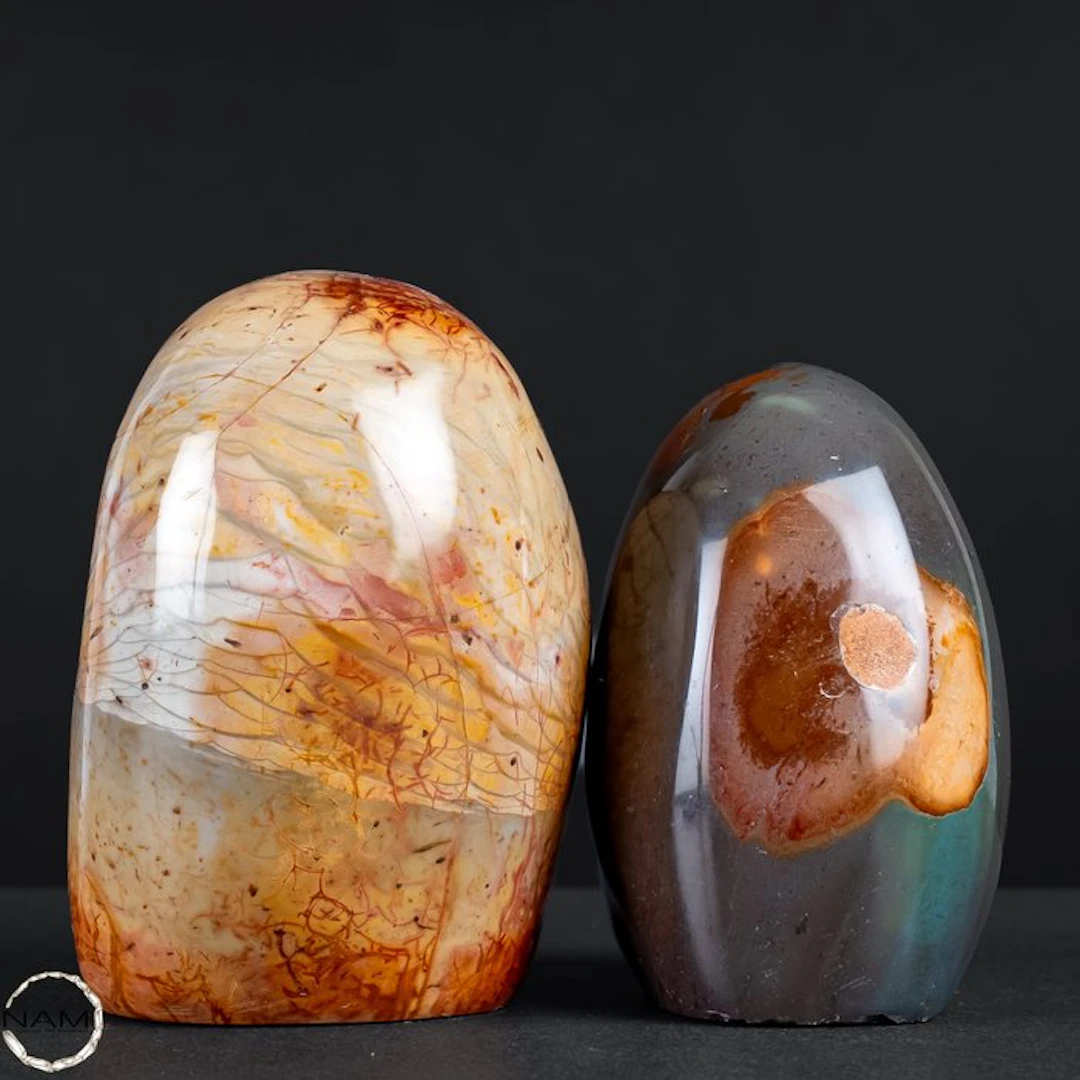 Polychrome Jasper Set – Warm earthy tones in natural...