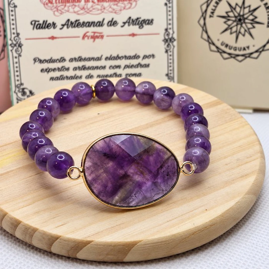 Natural amethyst. - Bracelet - Uruguay.