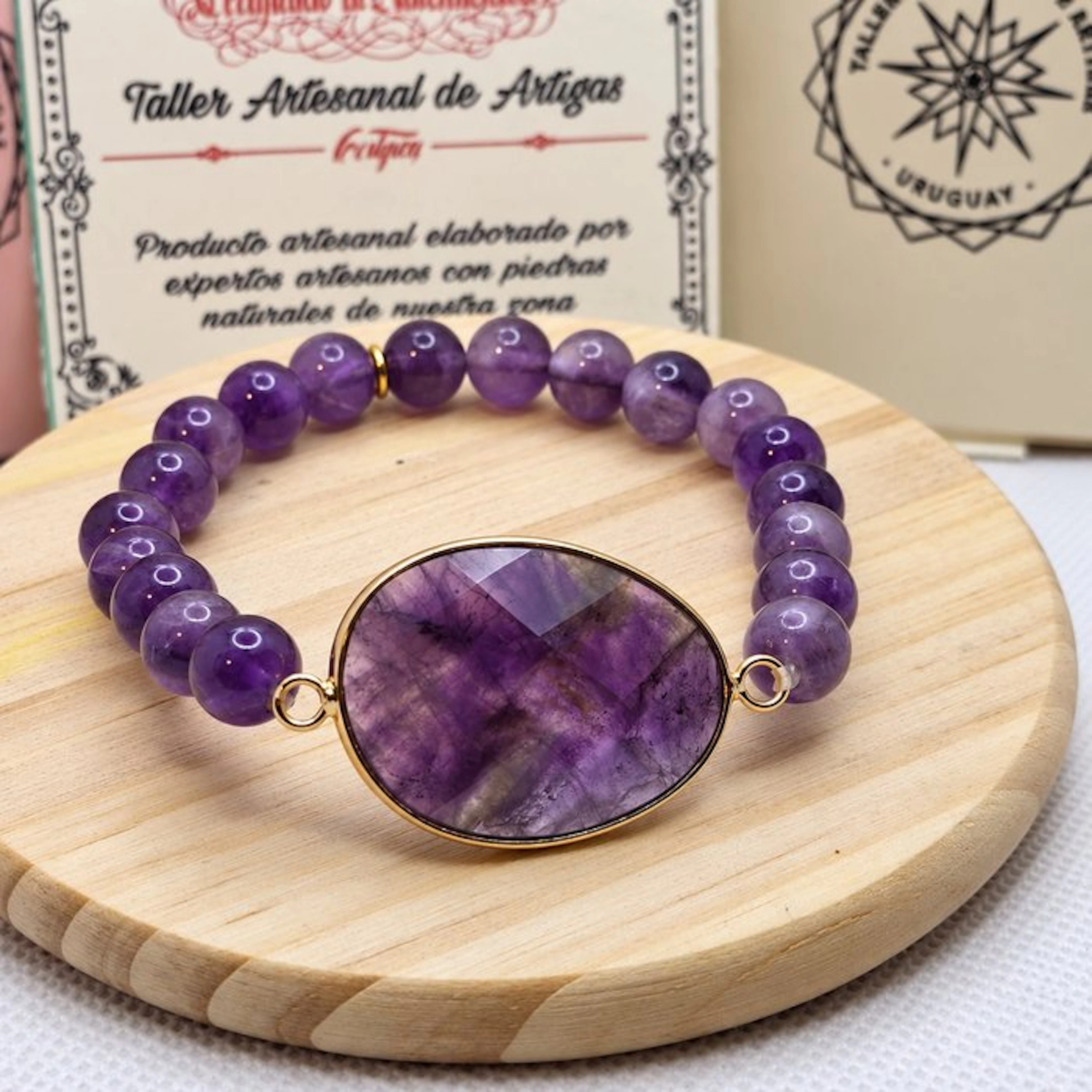 Natural amethyst. - Bracelet - Uruguay.
