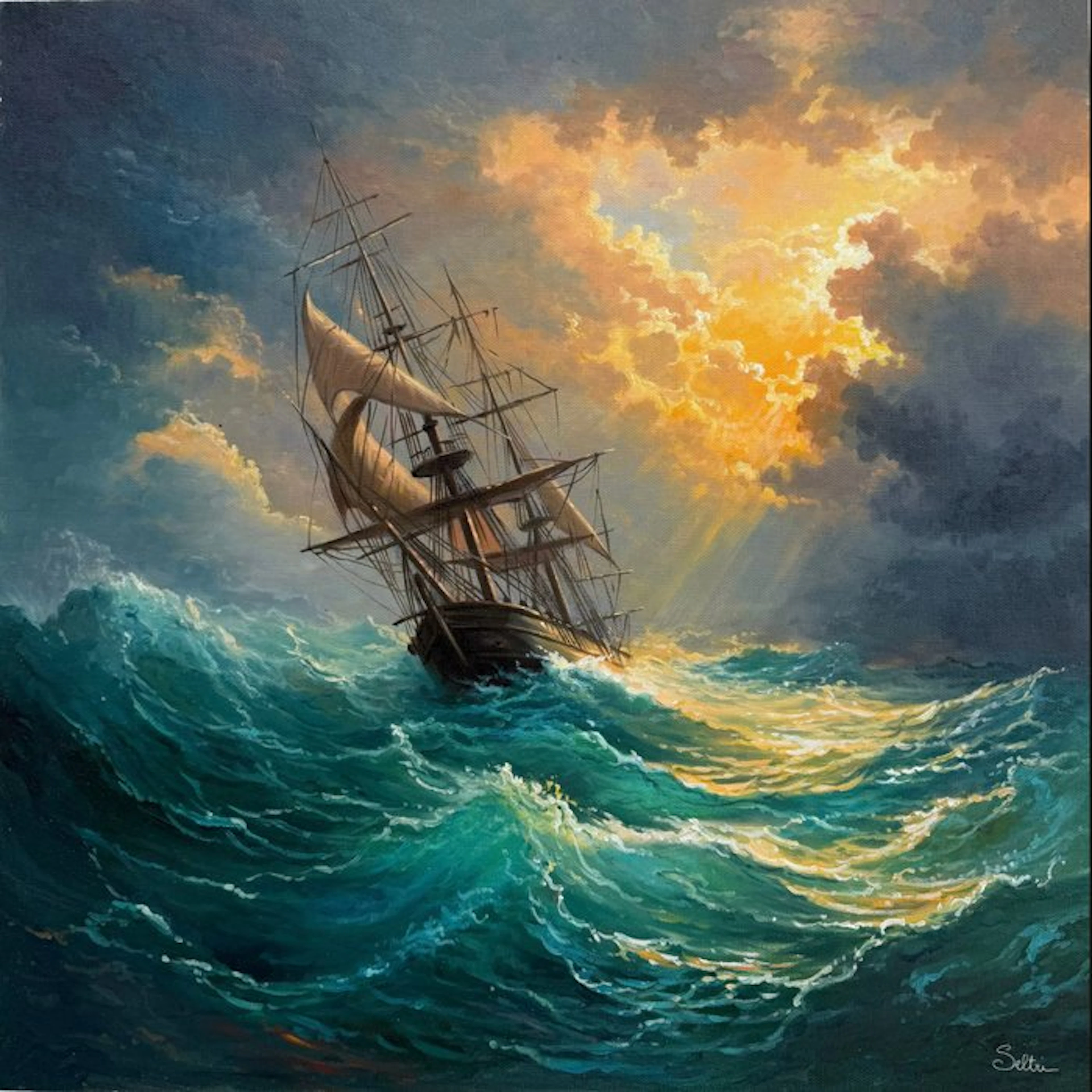 Mauro Seltri (1959) - Luce nella tempesta