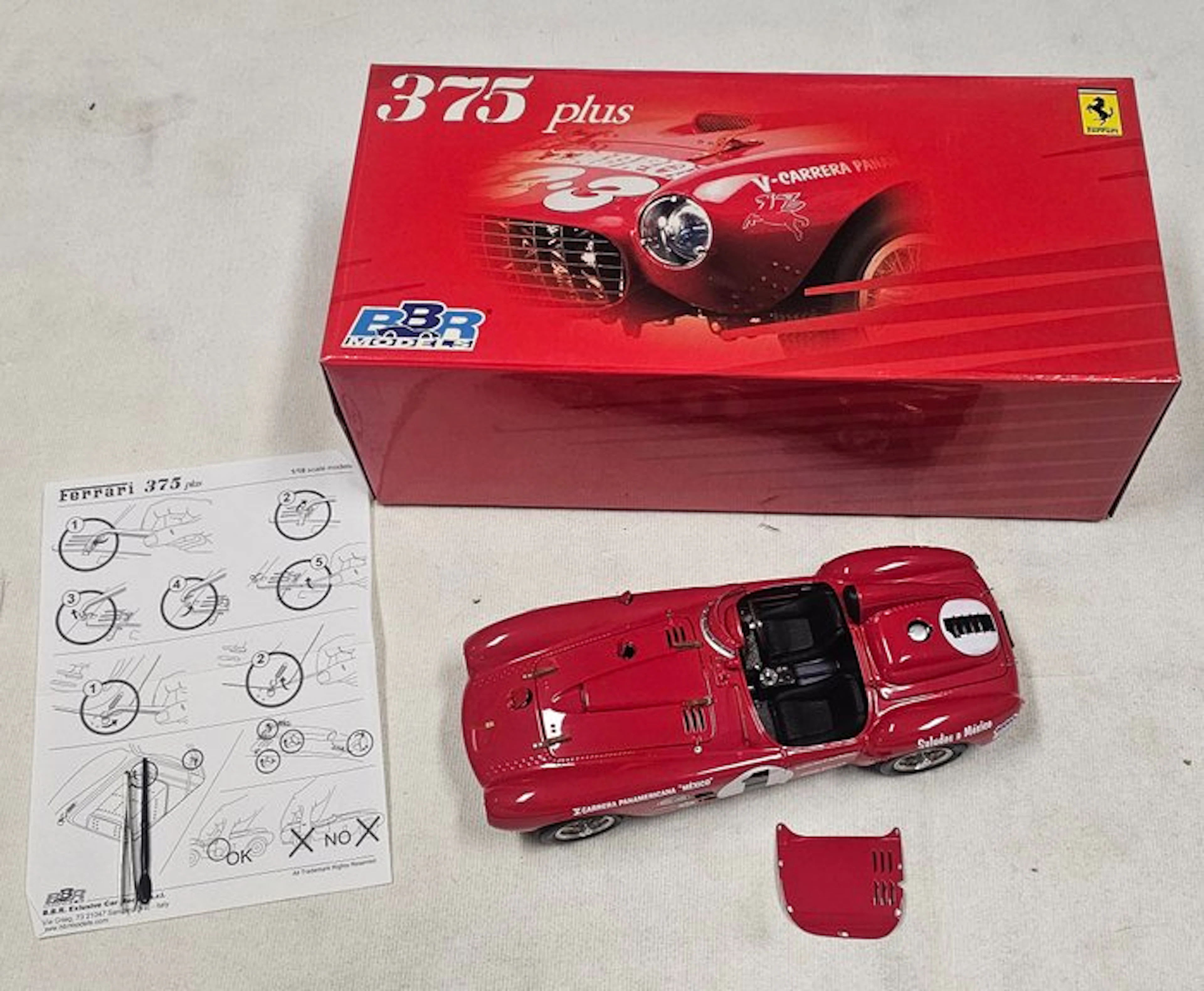 BBR 1:18 - Model sports car - Ferrari 375 Plus V Carrerra...