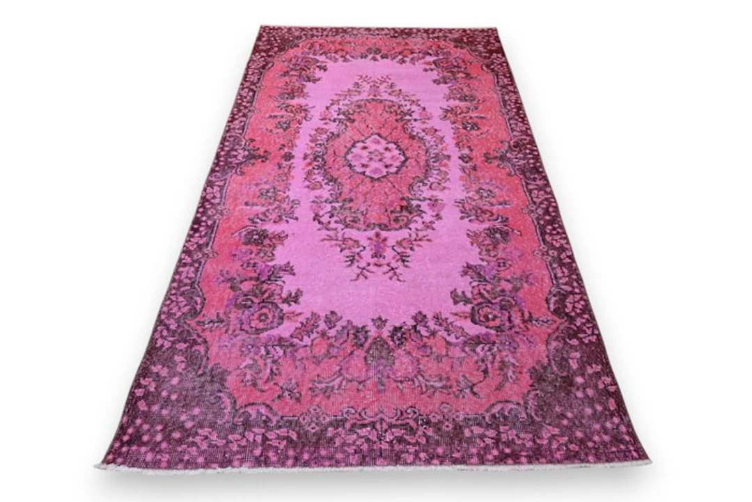 Pink vintage - Rug - 215 cm - 115 cm - √ handmade √ certificate