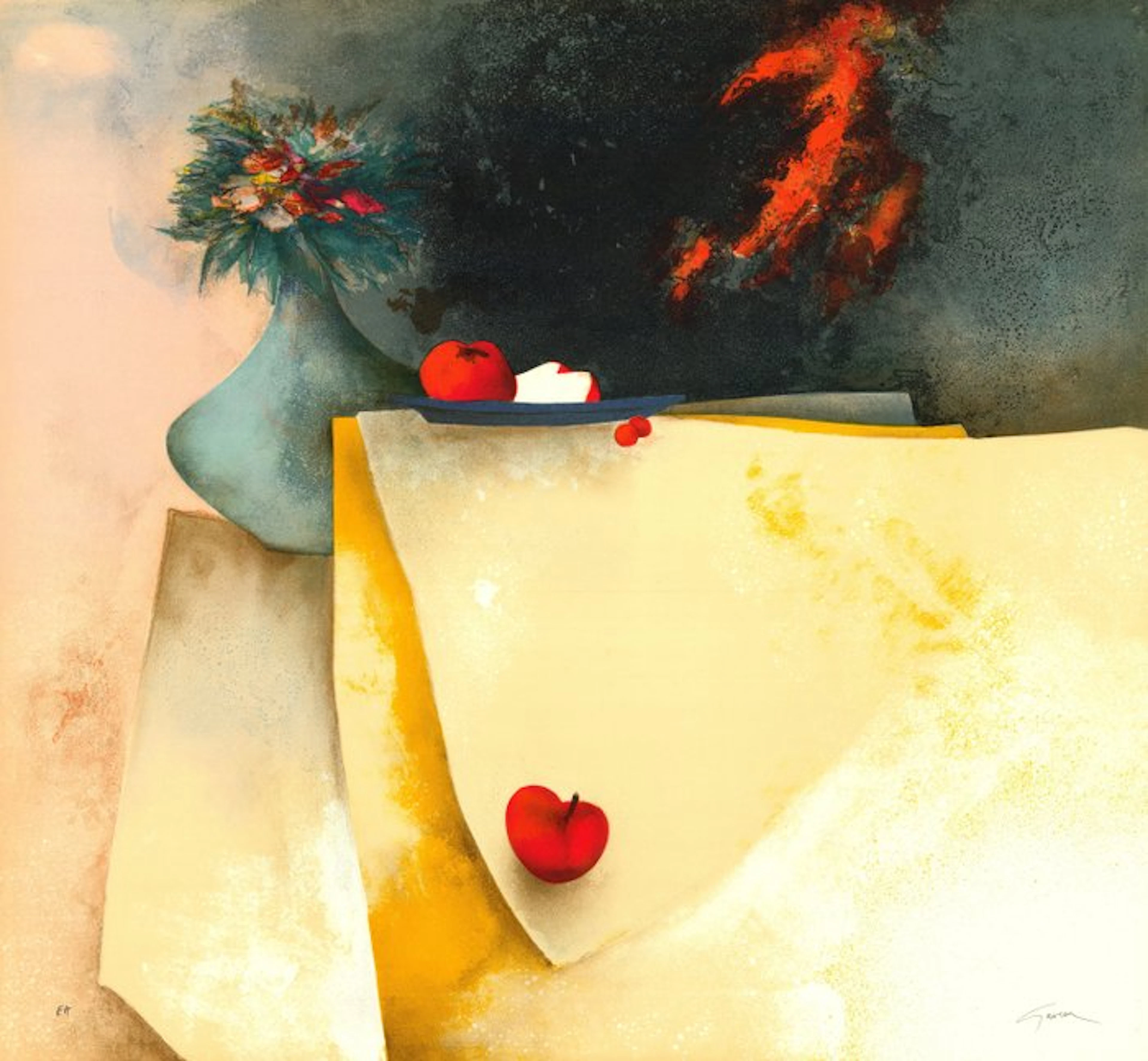 Claude Gaveau (1940) - Nature morte aux pommes