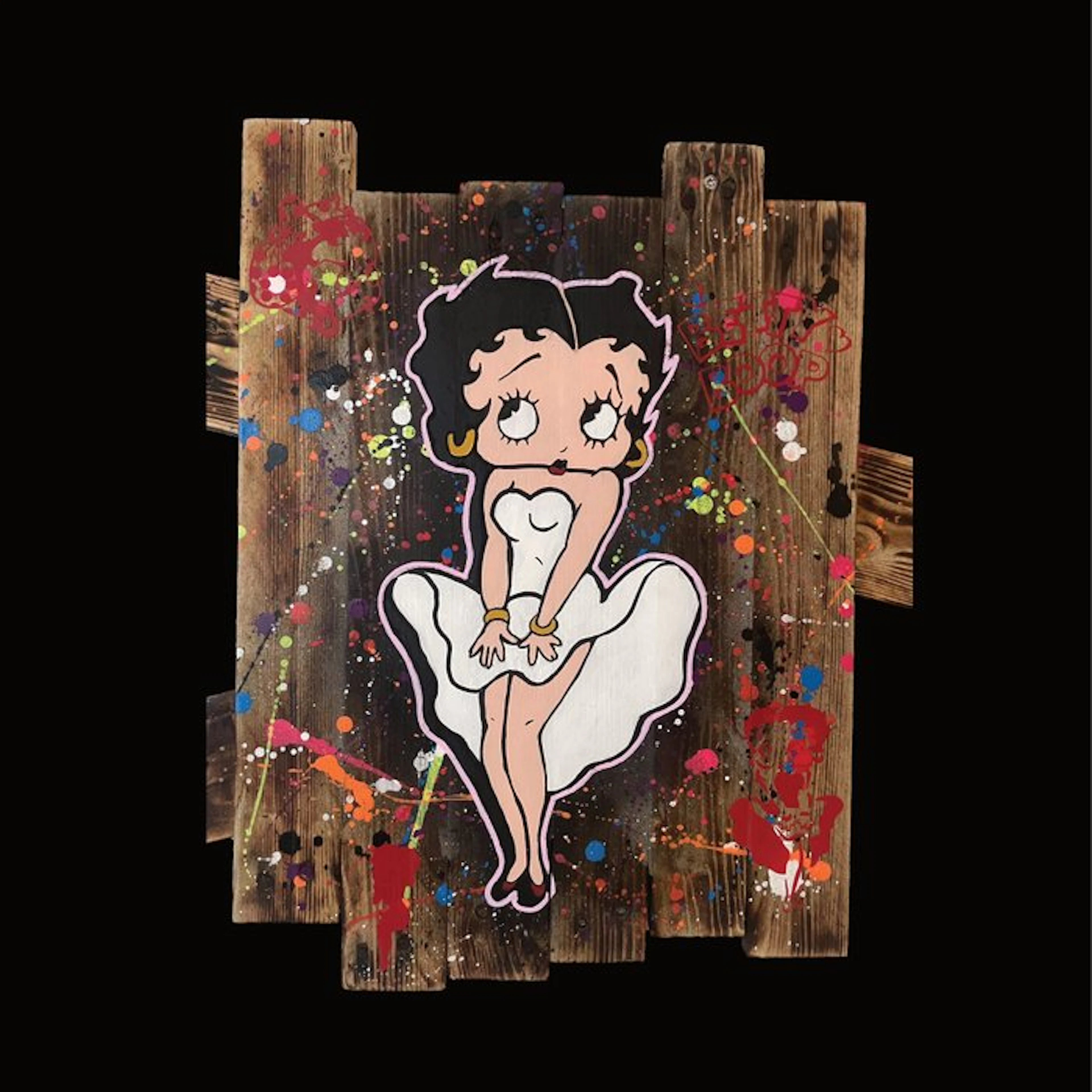 Vincent STREIFF - La Pin-Up aux Grands Yeux – Tableau Pop...