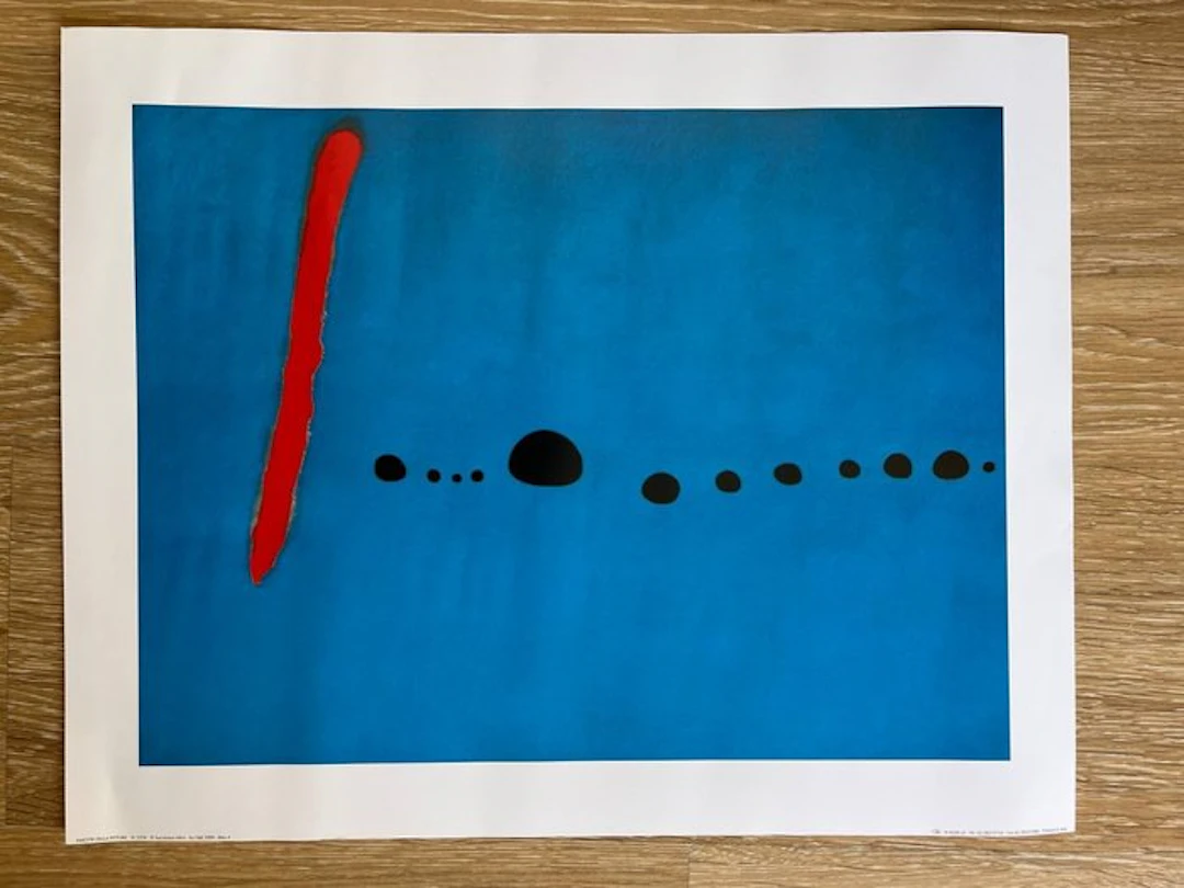 Joan Miró - **Original Museum Poster – Bleu II