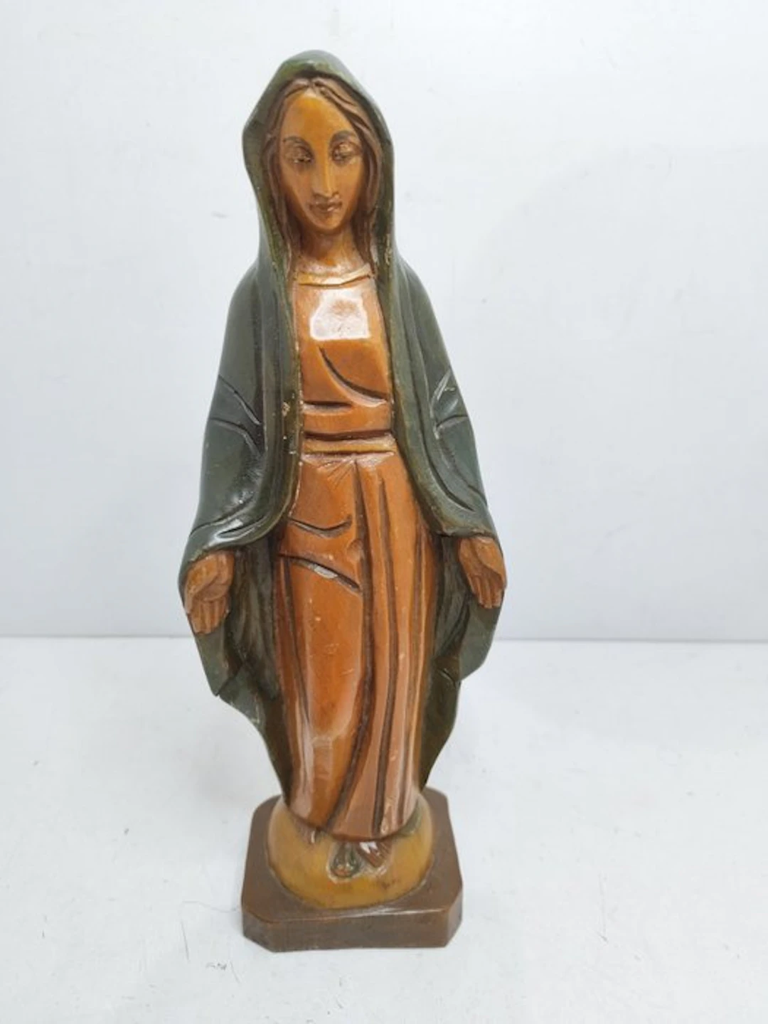 Figurine - Handgesneden Houten Mariabeeld (Immaculata) - 31 cm - Maple