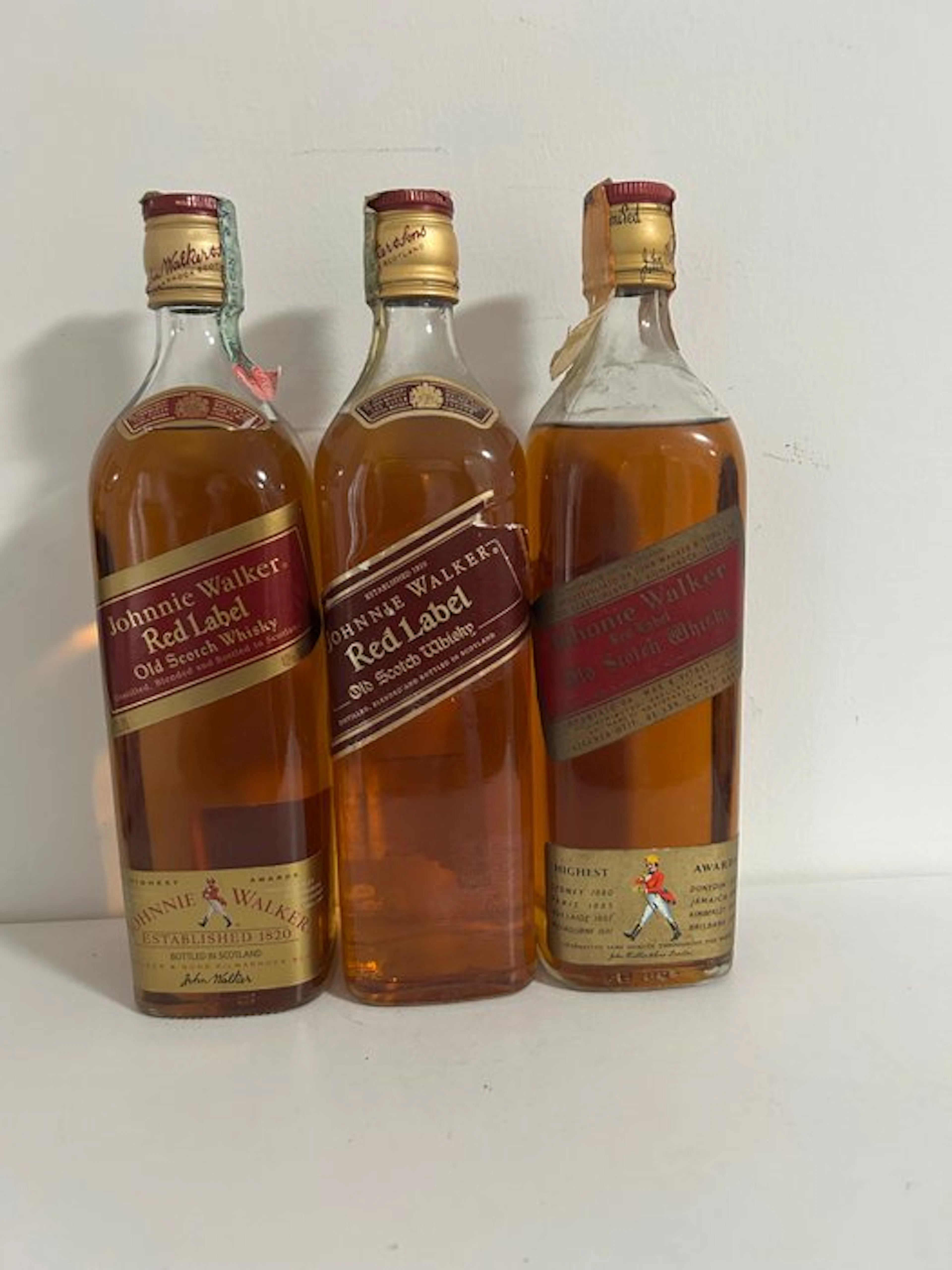Johnnie Walker Red Label - 75cl, 70cl - 3 bottles