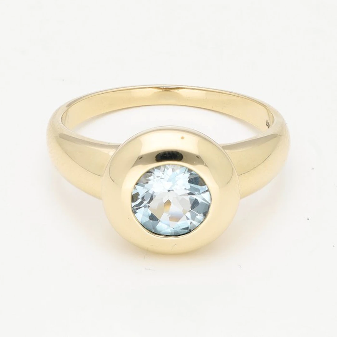 Ring - 8 kt. Yellow gold - Topaz