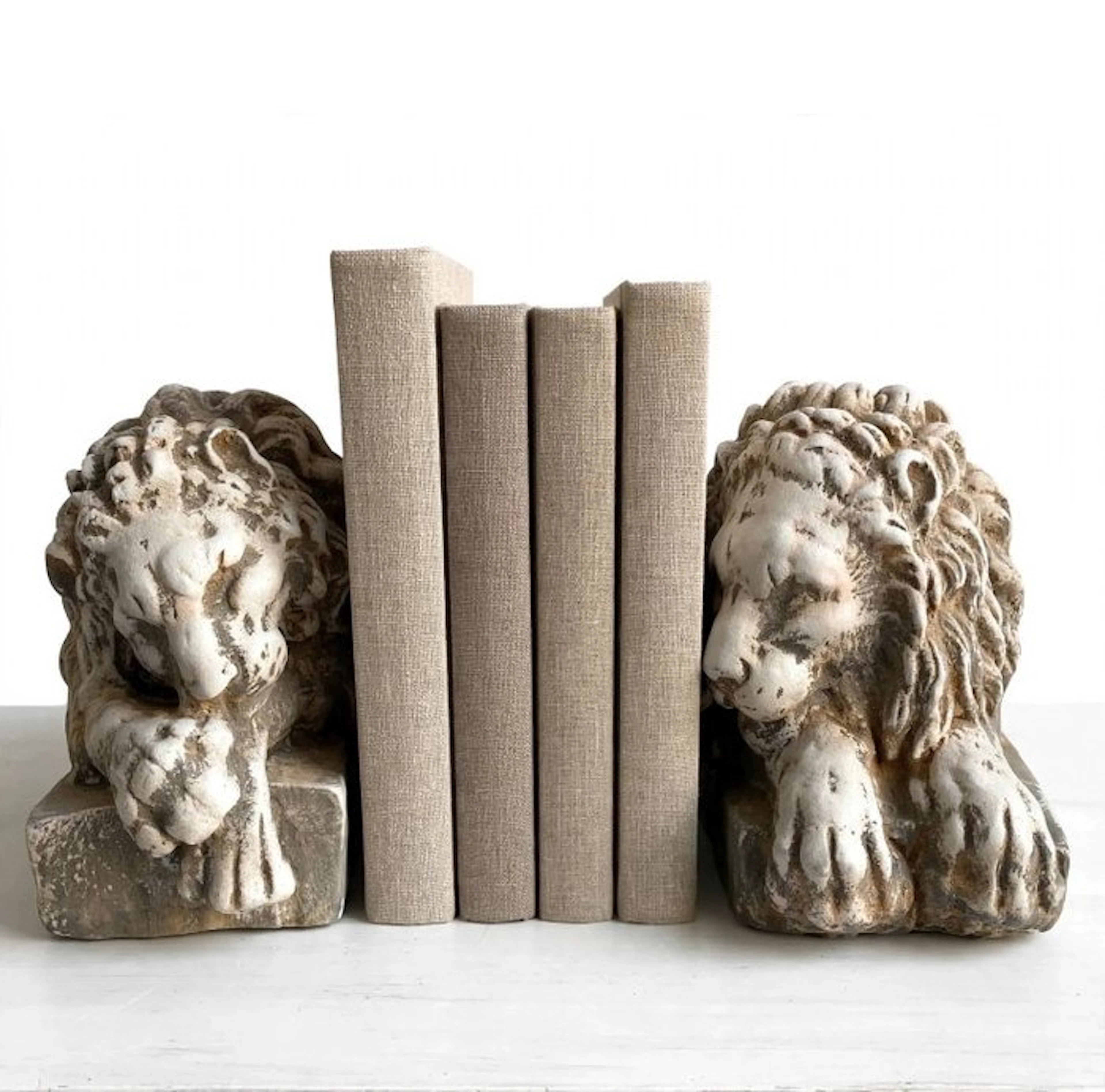 Sculpture, Coppia leoni - 20 cm - Pair of Canova lions — stone cast