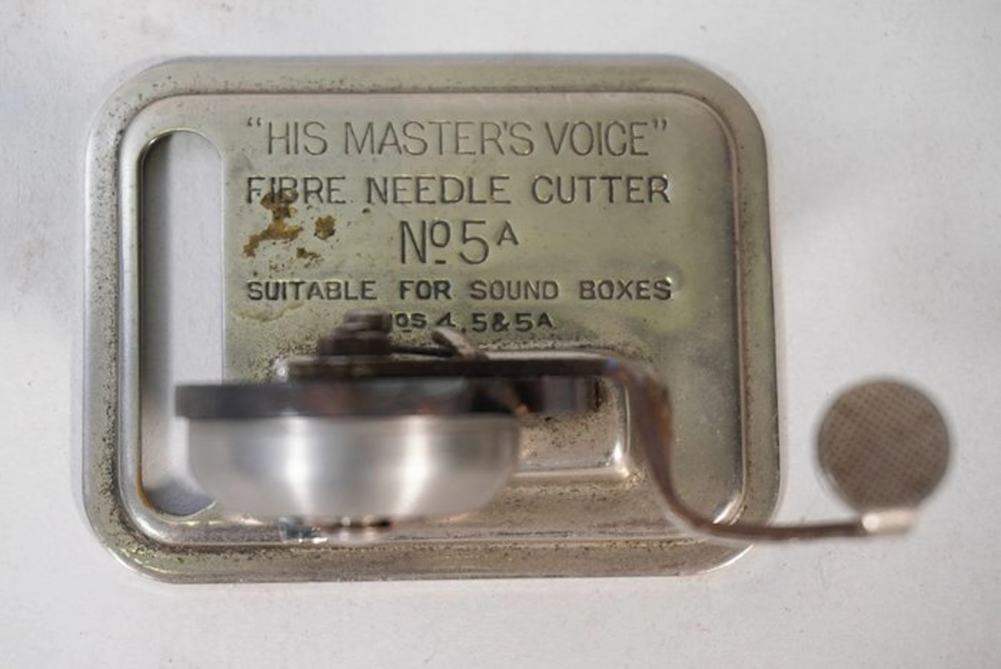 His Masters Voice - Fibre needle cutter 78 rpm gramophone player