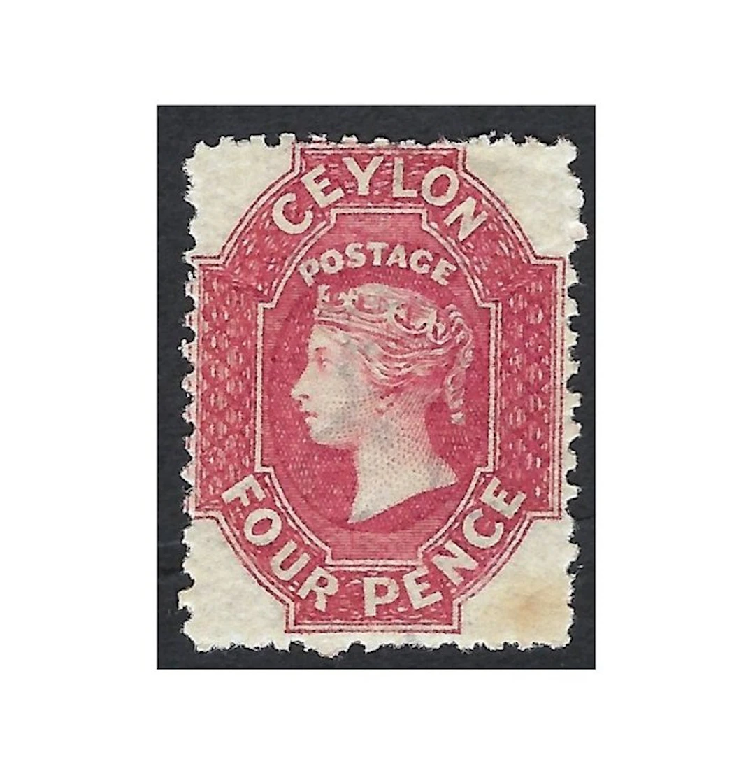 Ceylon 1863 - Queen Victoria 4d rose - Stanley Gibbons Nº 52