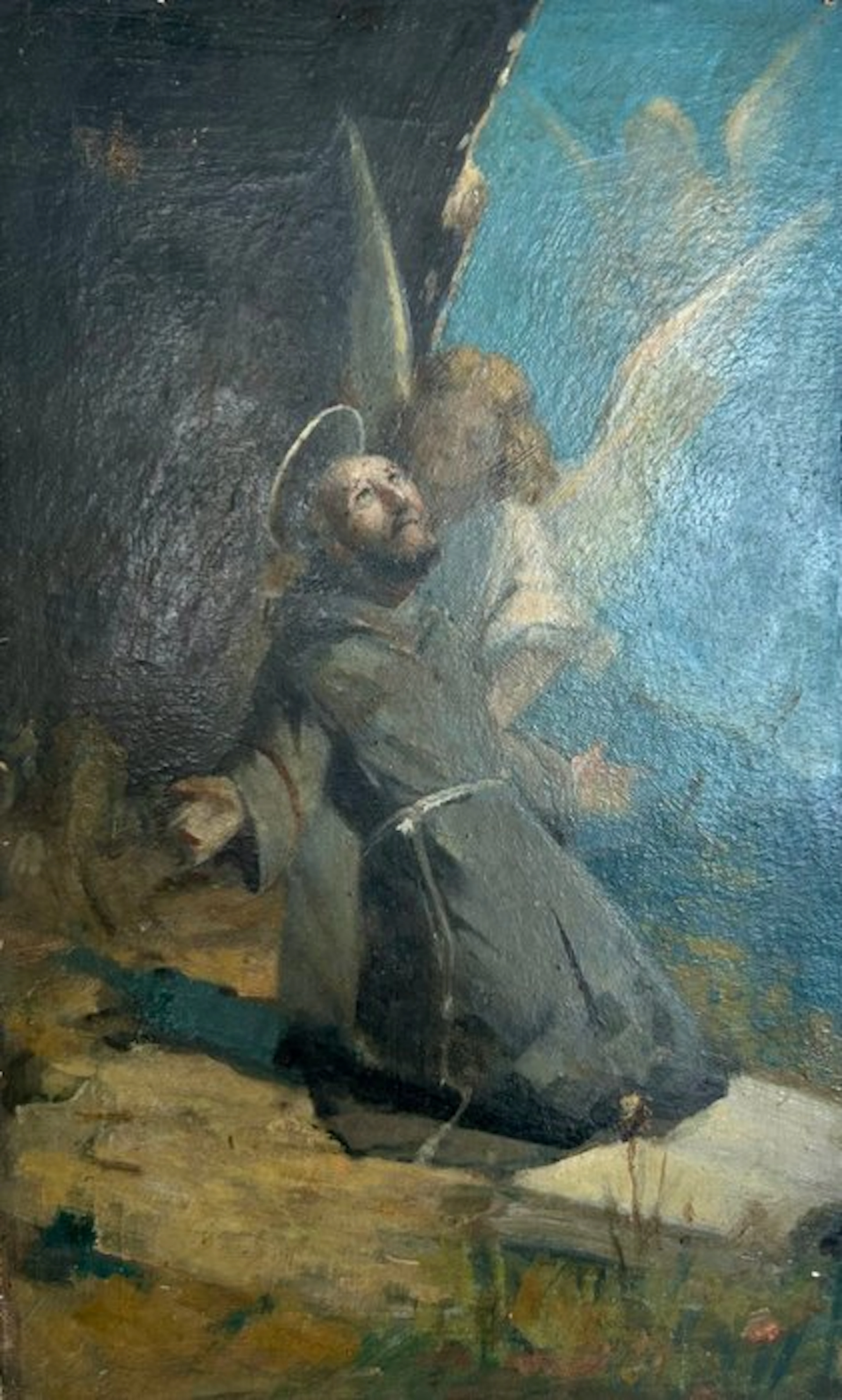 Francesco Ghittoni (1855-1928), attribuito a - Estasi di San Francesco