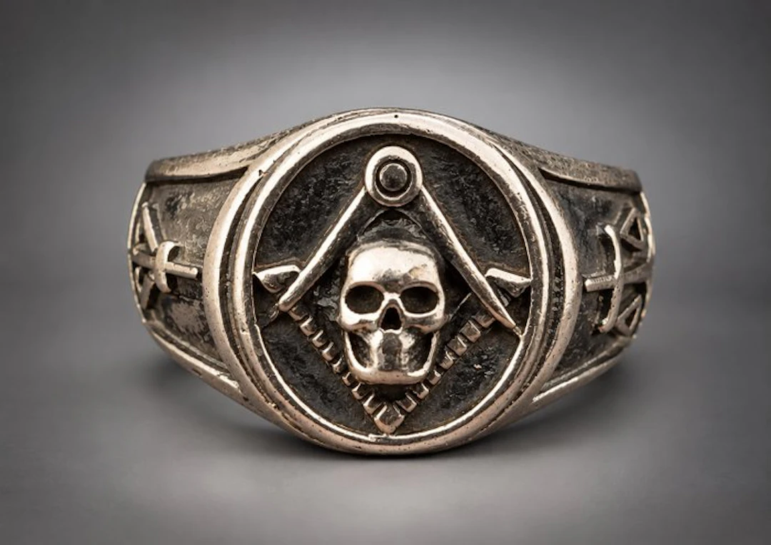 925, Silver - Ring - nisex Masonic Silver Ring