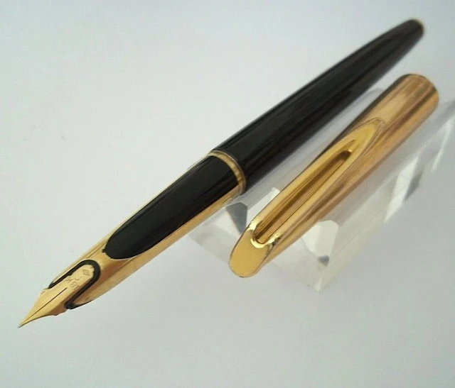Waterman - Stylo-plume vintage Waterman - Corps noir et...