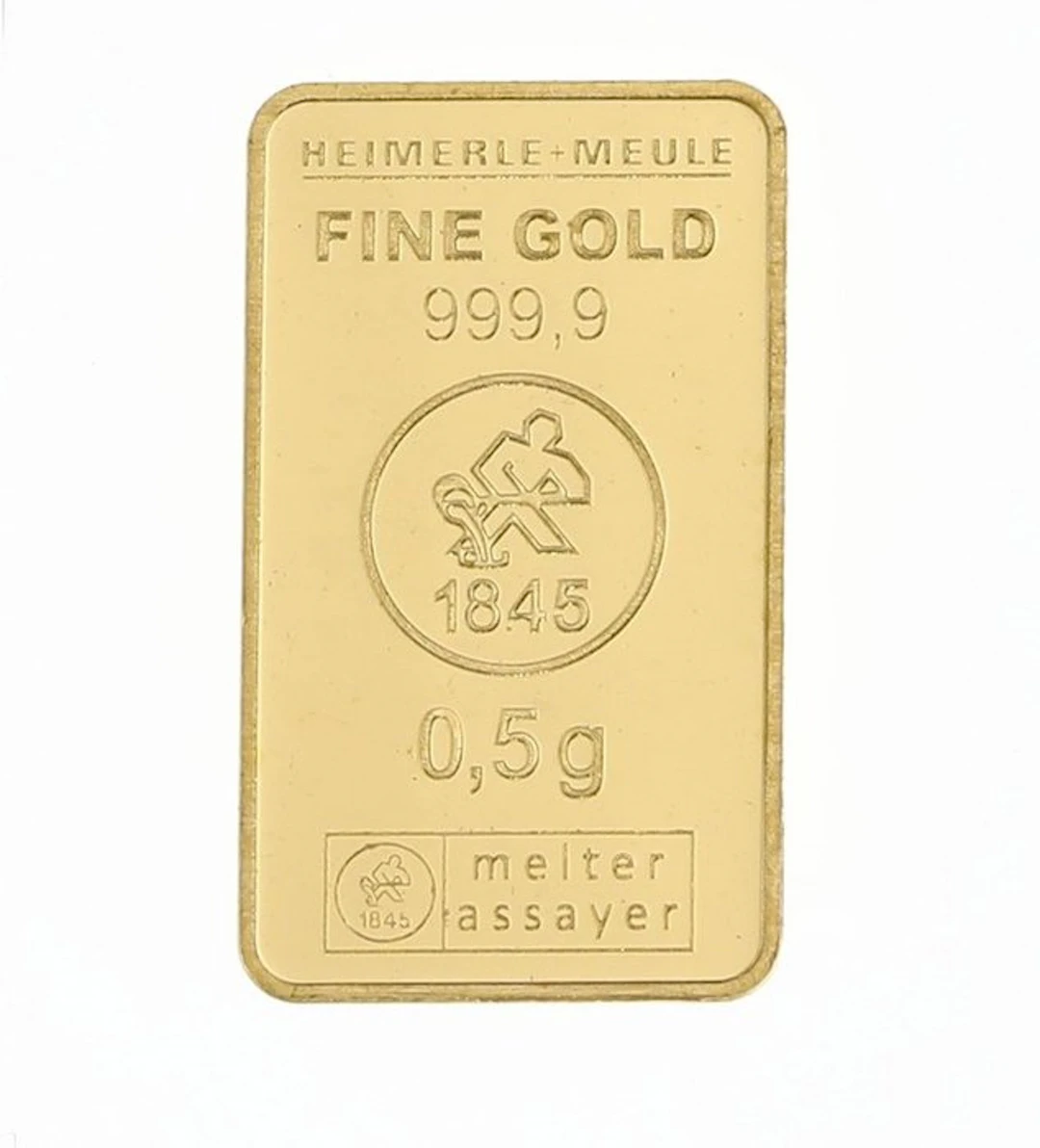 0,5 gram - Gold .999 - Heimerle + Meule, Germany (No reserve price)