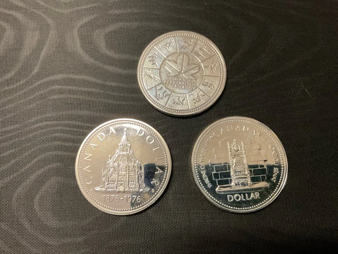 Canada. Elizabeth II. 1 Dollar 1976/1978 (3 monete) (No reserve price)