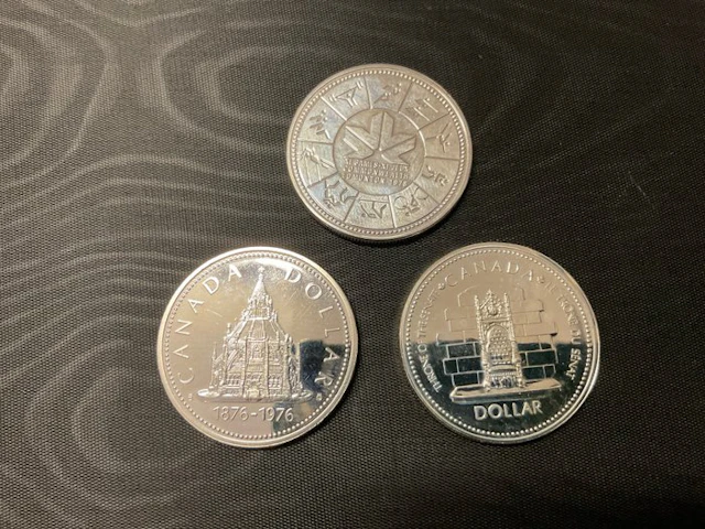 Canada. Elizabeth II. 1 Dollar 1976/1978 (3 monete) (No reserve price)