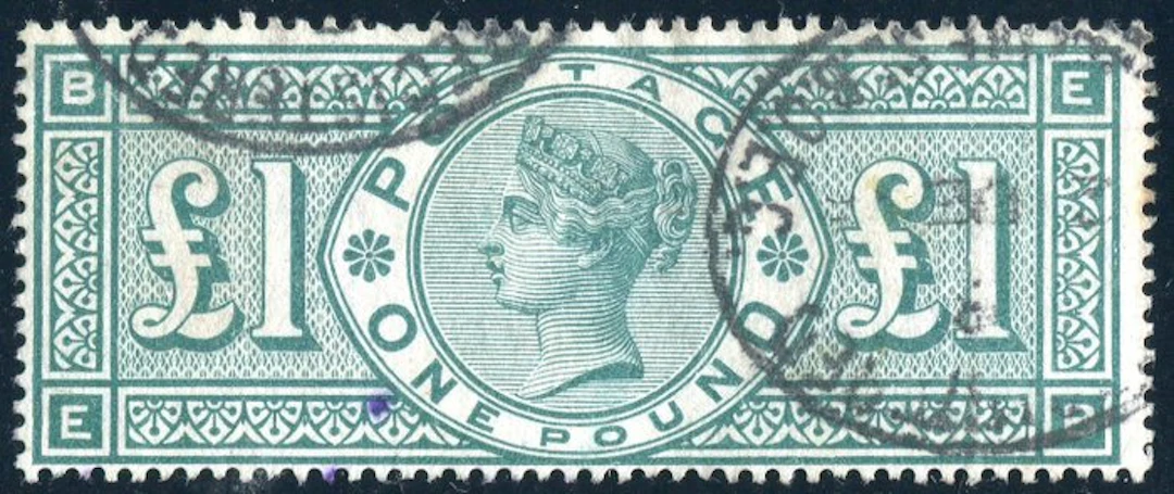 Great Britain 1887 - Victoria, £ 1 green - SG 212