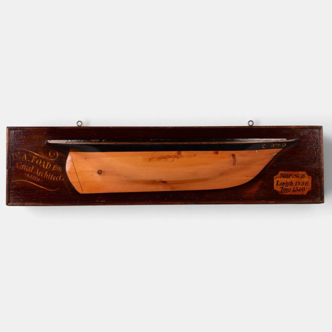 Half hull ship model - W.A. Foad Esq., naval architect, Leith