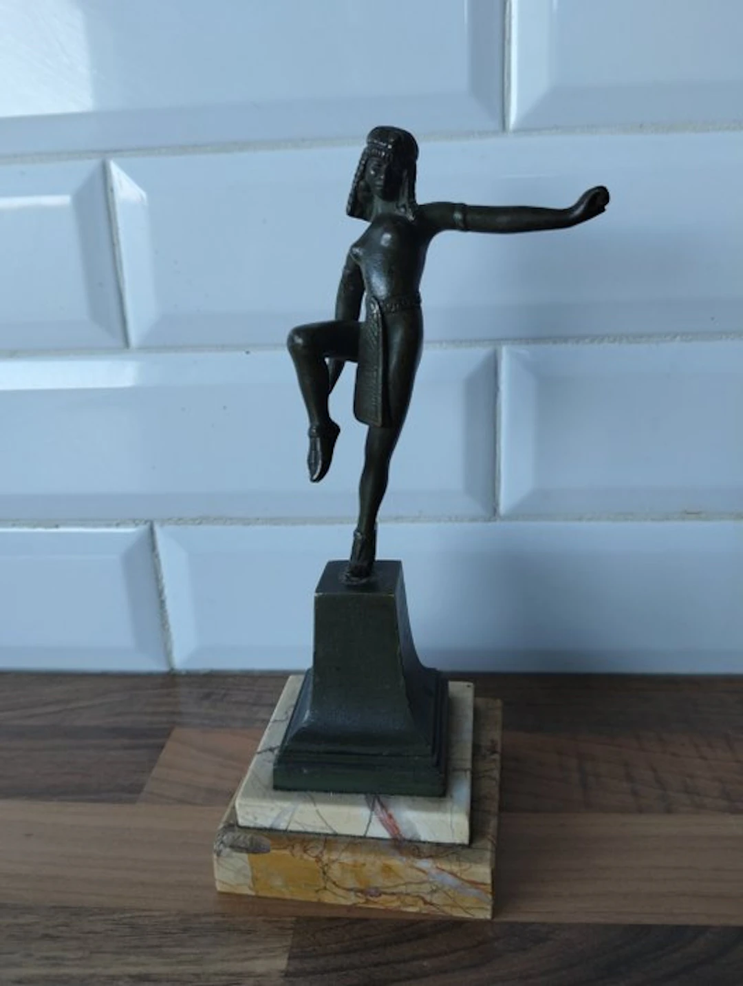 Statuette, Danseuse egyptienne - 22 cm - Bronze - 1910