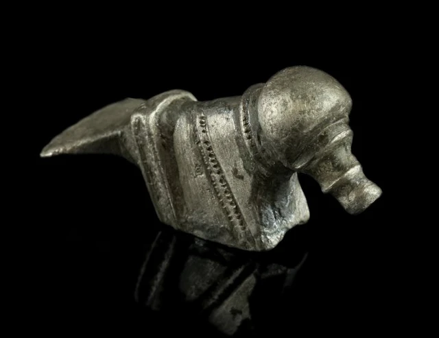 Ancient Roman, Empire Silver bird fibula applique