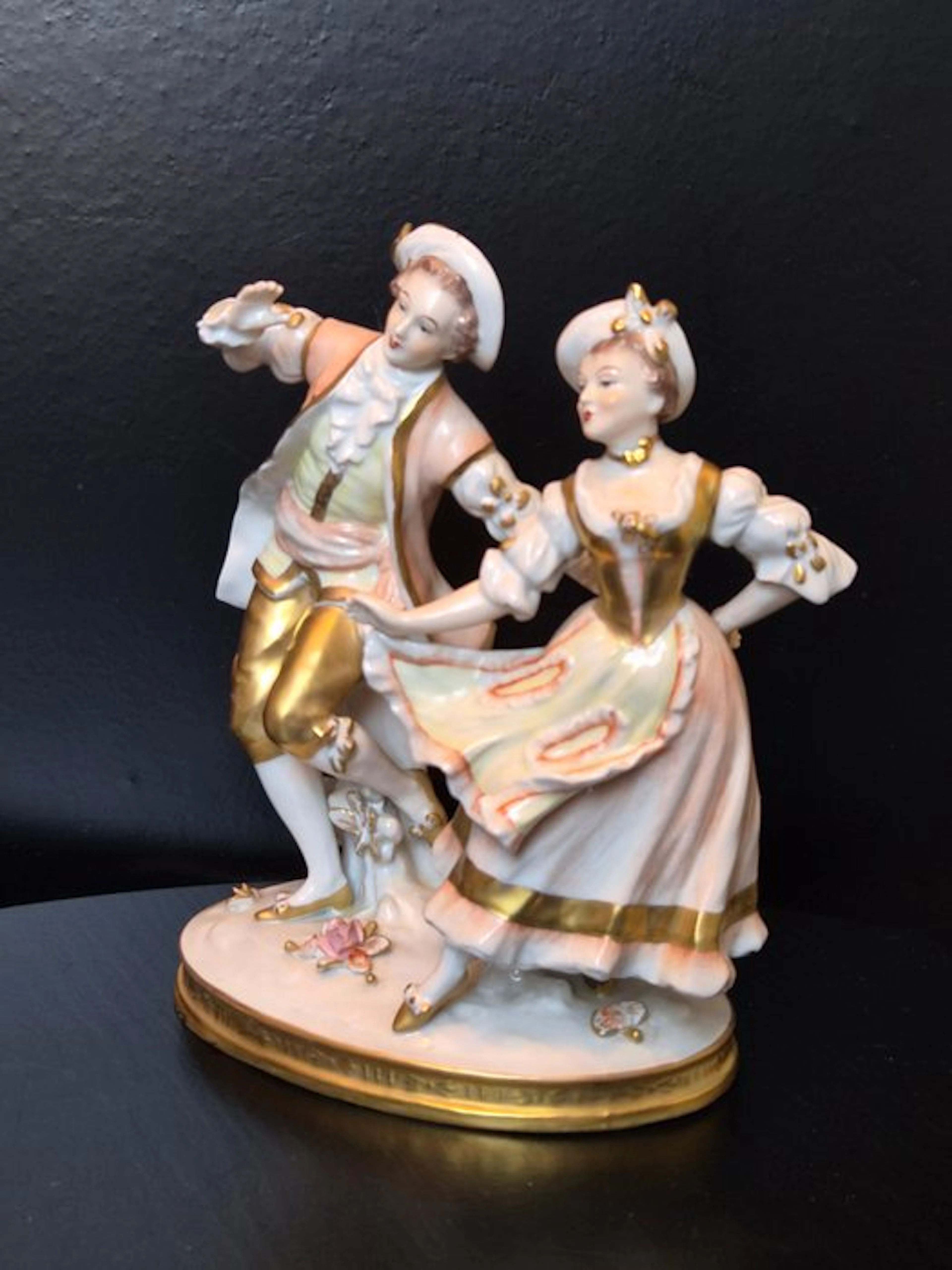 Sitzendorf - Figurine - Dancing Couple - Porcelain