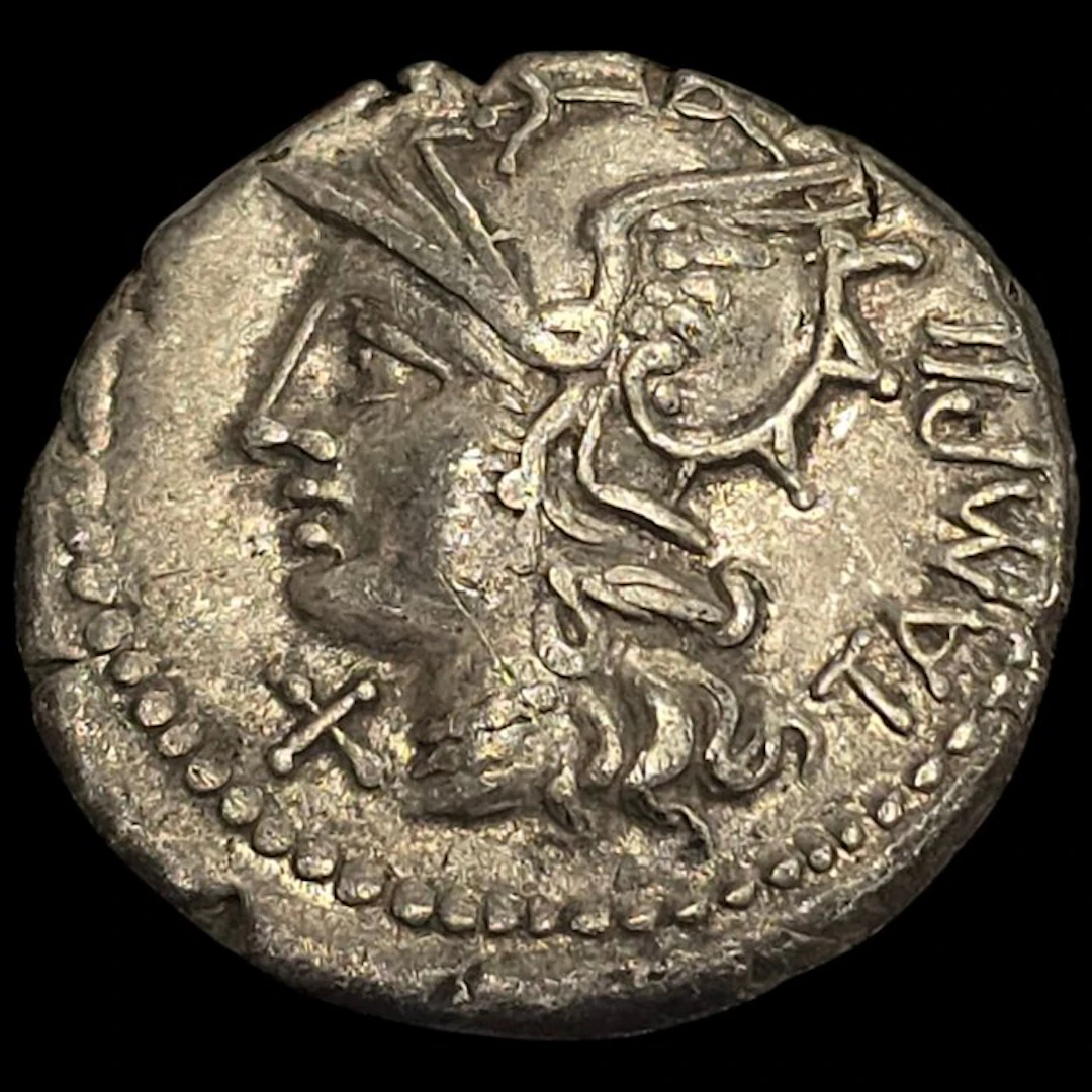 Roman Republic. M. Baebius Q.f. Tampilus, 137 BC. Denarius Roma