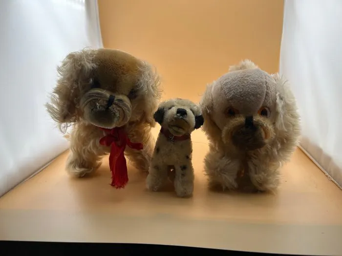 Steiff - Plush toy 2 Hunde von Steiff einer von Grisly - 1950-1960