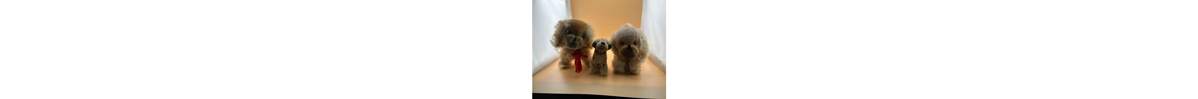 Steiff - Plush toy 2 Hunde von Steiff einer von Grisly - 1950-1960