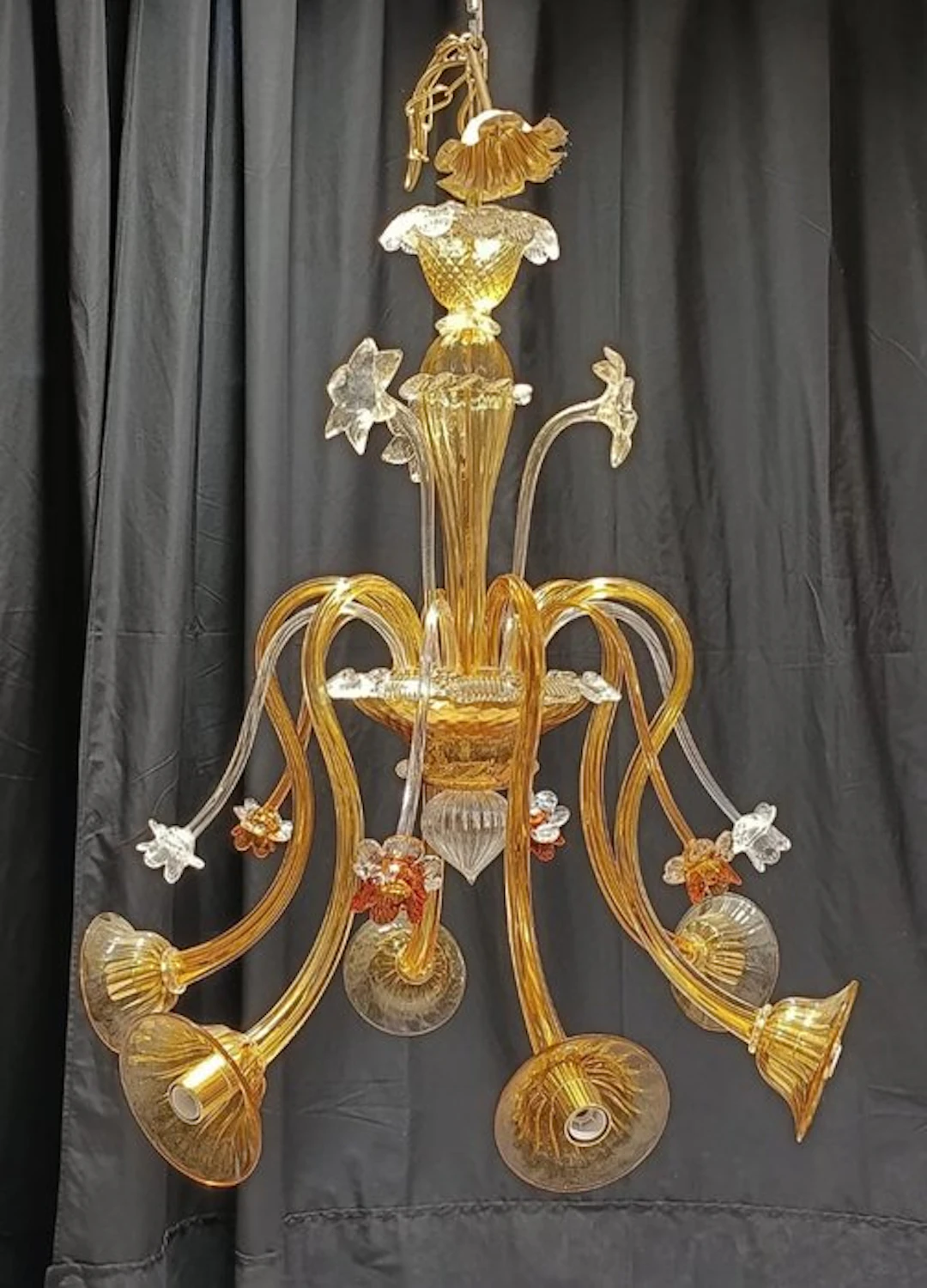 Chandelier - Flower fountain - Murano glass - 6 lights