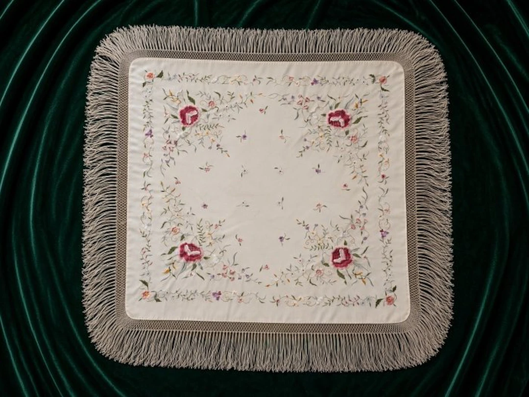 Decorative ornament - An Antique Spanish Mantón de Manila...
