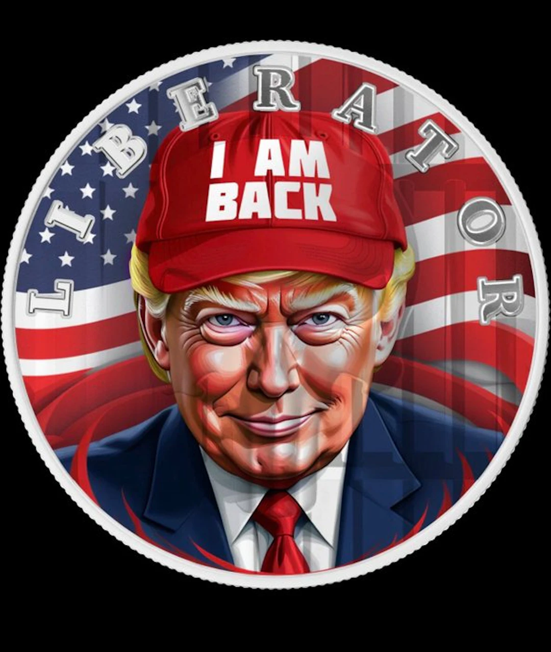 Dark Side. 1 Soul 2022, Trump - I am back, 1 Oz (.999) mit CoA und BOX