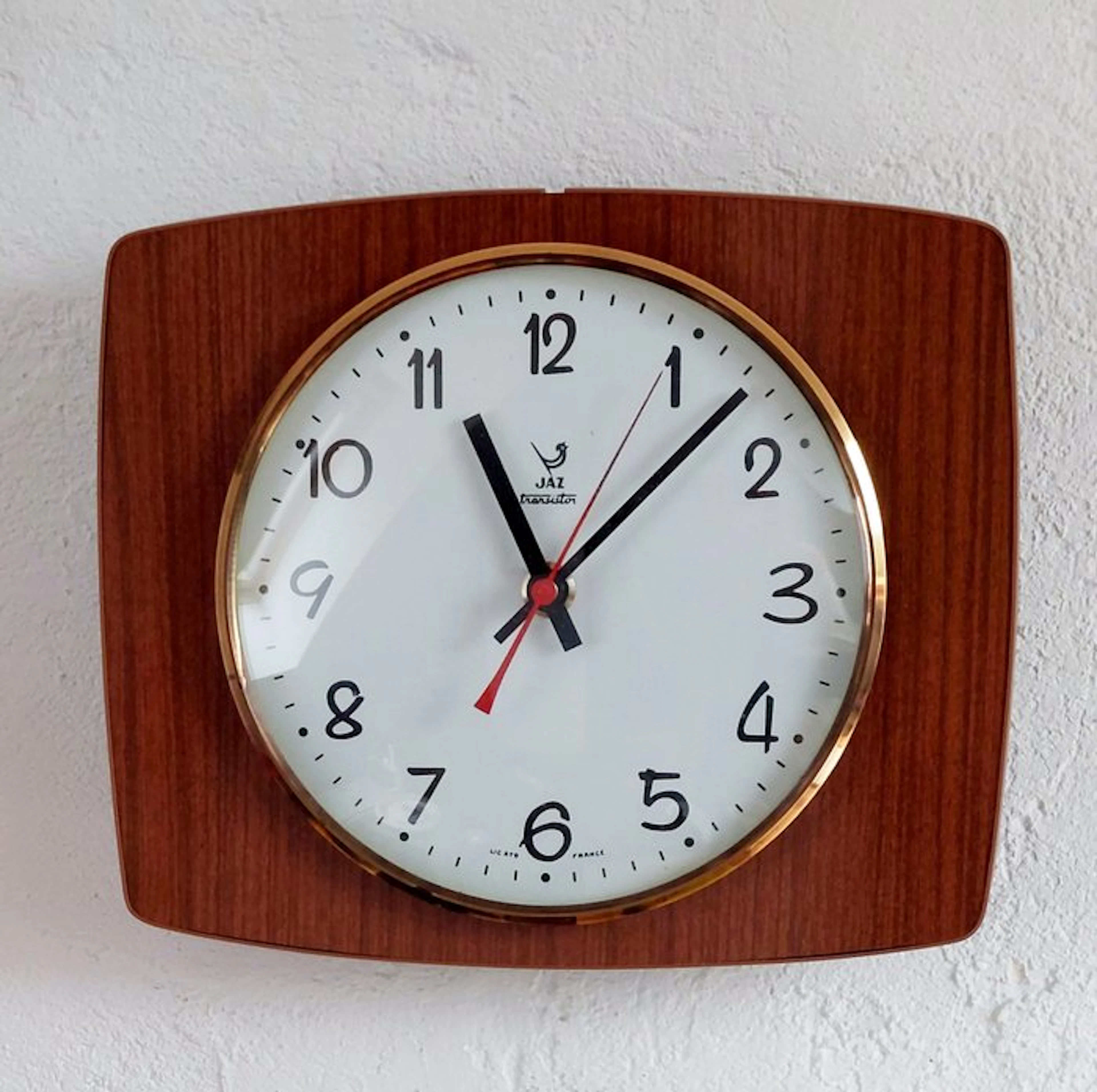 Wall clock - JAZ - Vintage Glass, Formica - 1950-1960