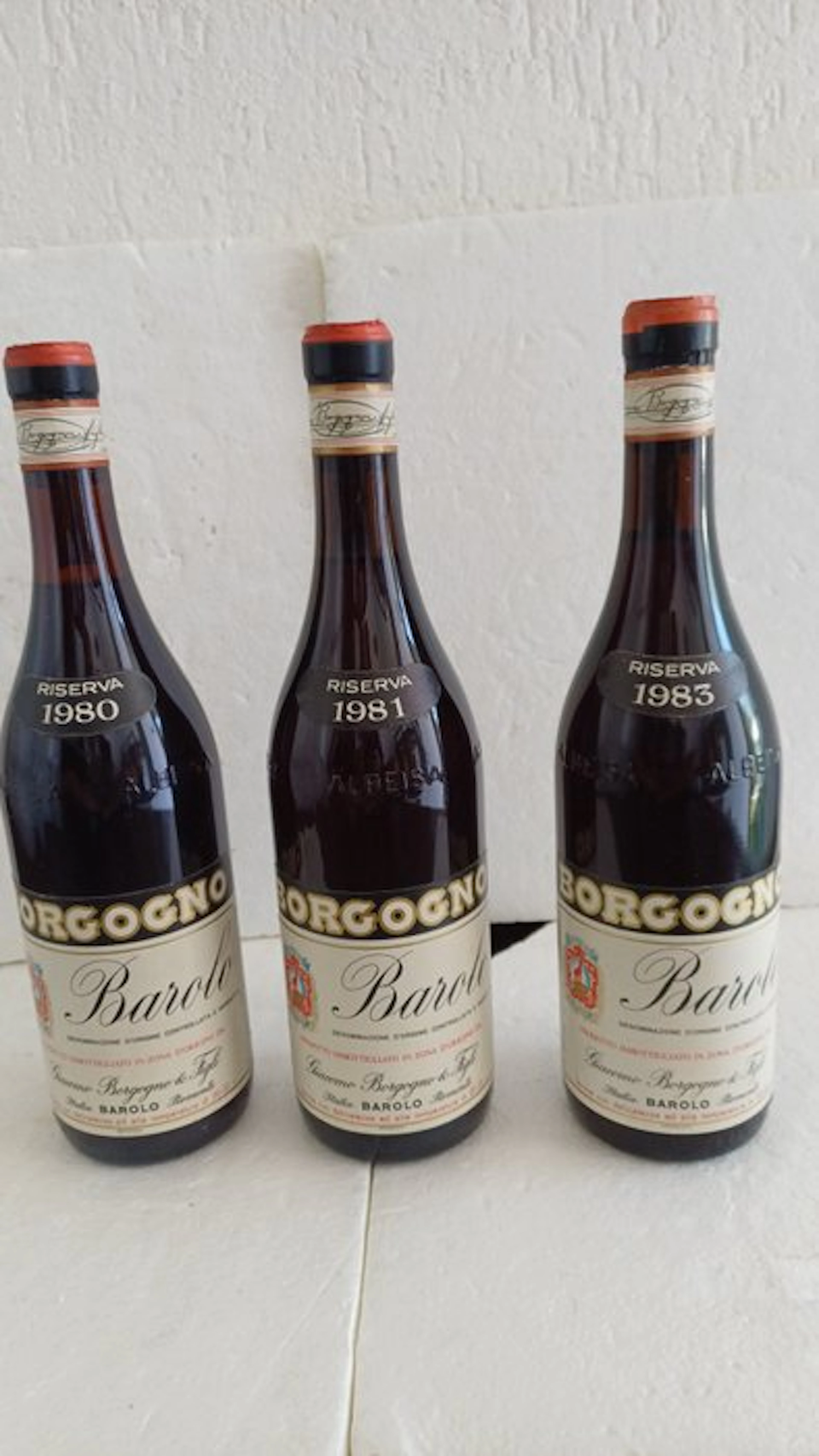 1980 , 1981, &1983 Giacomo Borgogno - Barolo Riserva - 3 Bottles (0.75L)