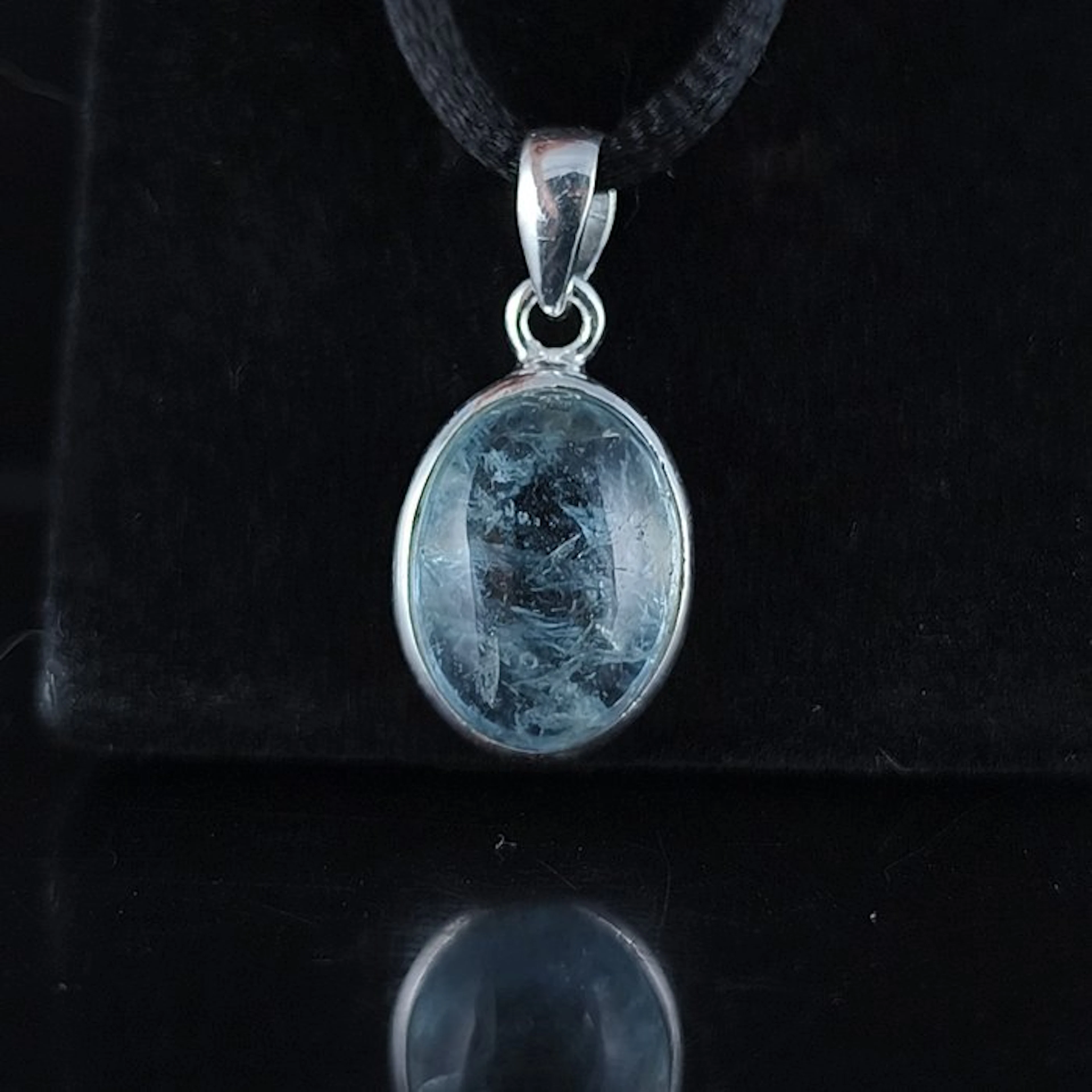 Aquamarine - Silver - Pendant - Sterling Silver Pendant