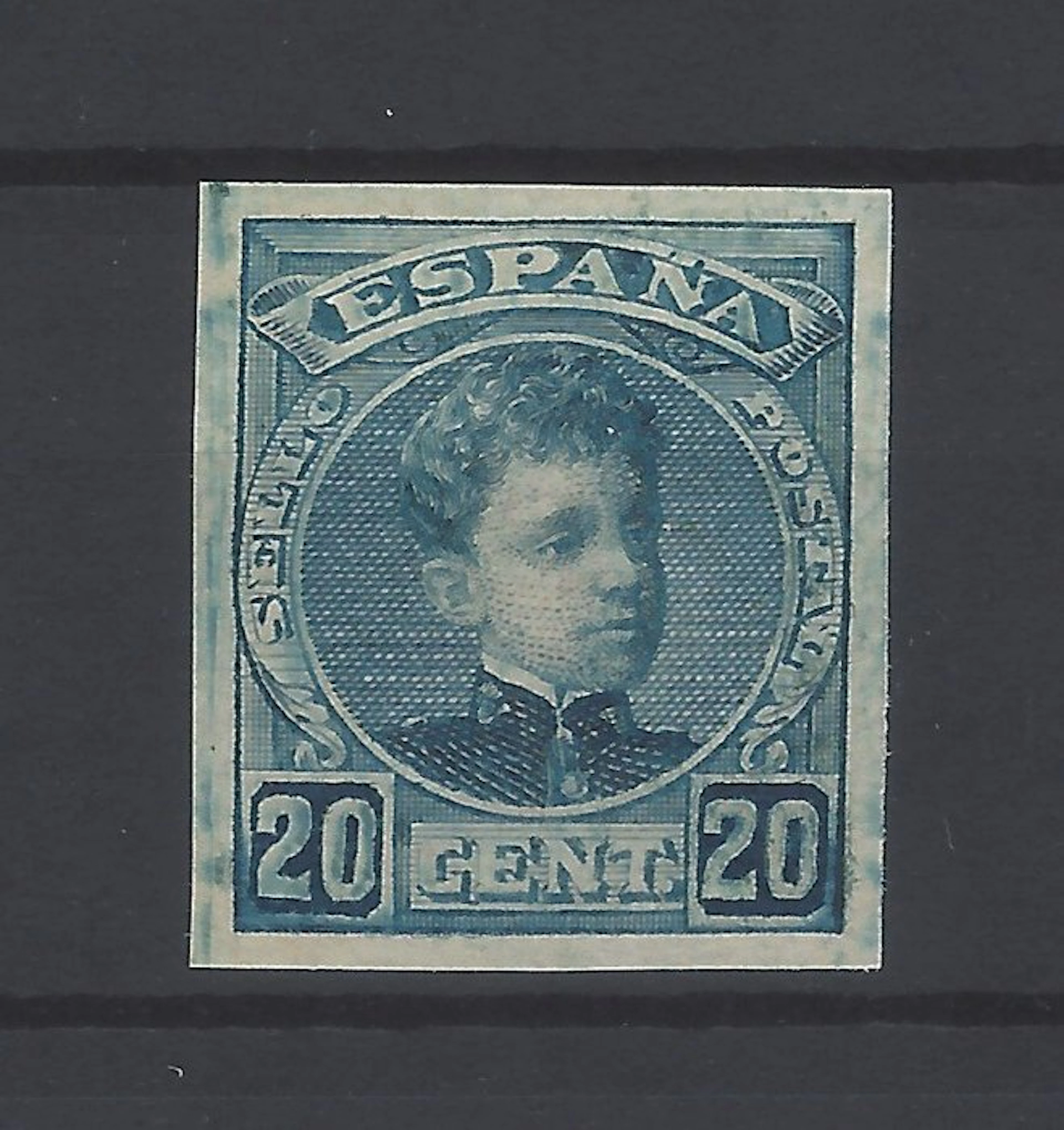 Spain 1901/1905 - Alfonso XIII - blue color error - Edifil nº 247scc