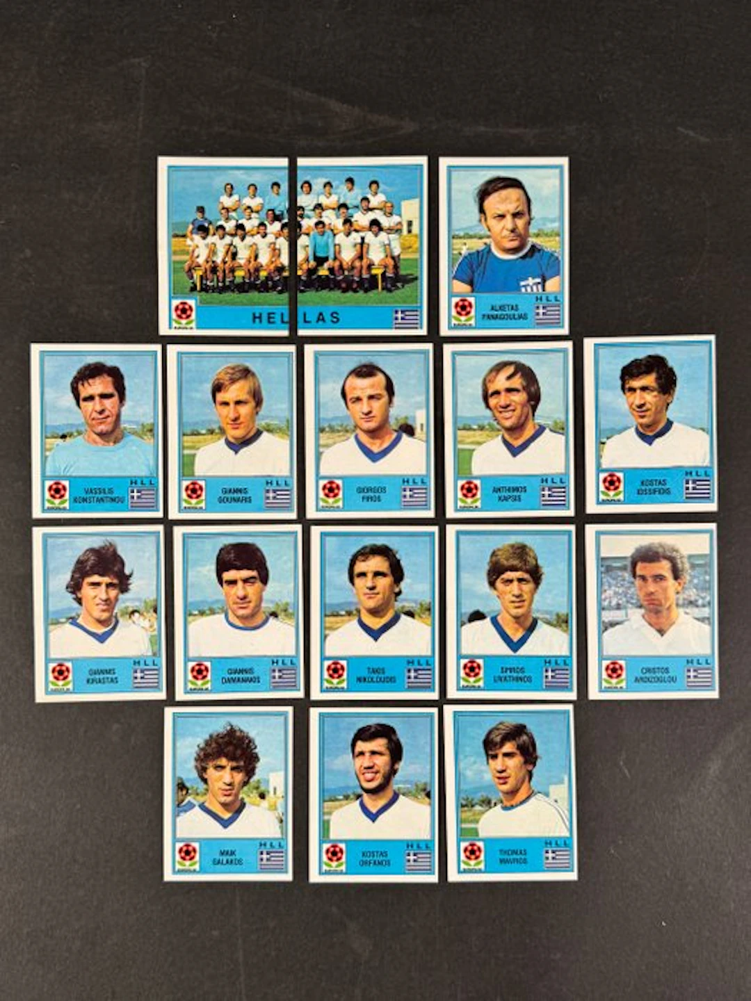 1980 Panini #97/112 Europa 80 - Hellas complete team - 16 Sticker - Mint (M)