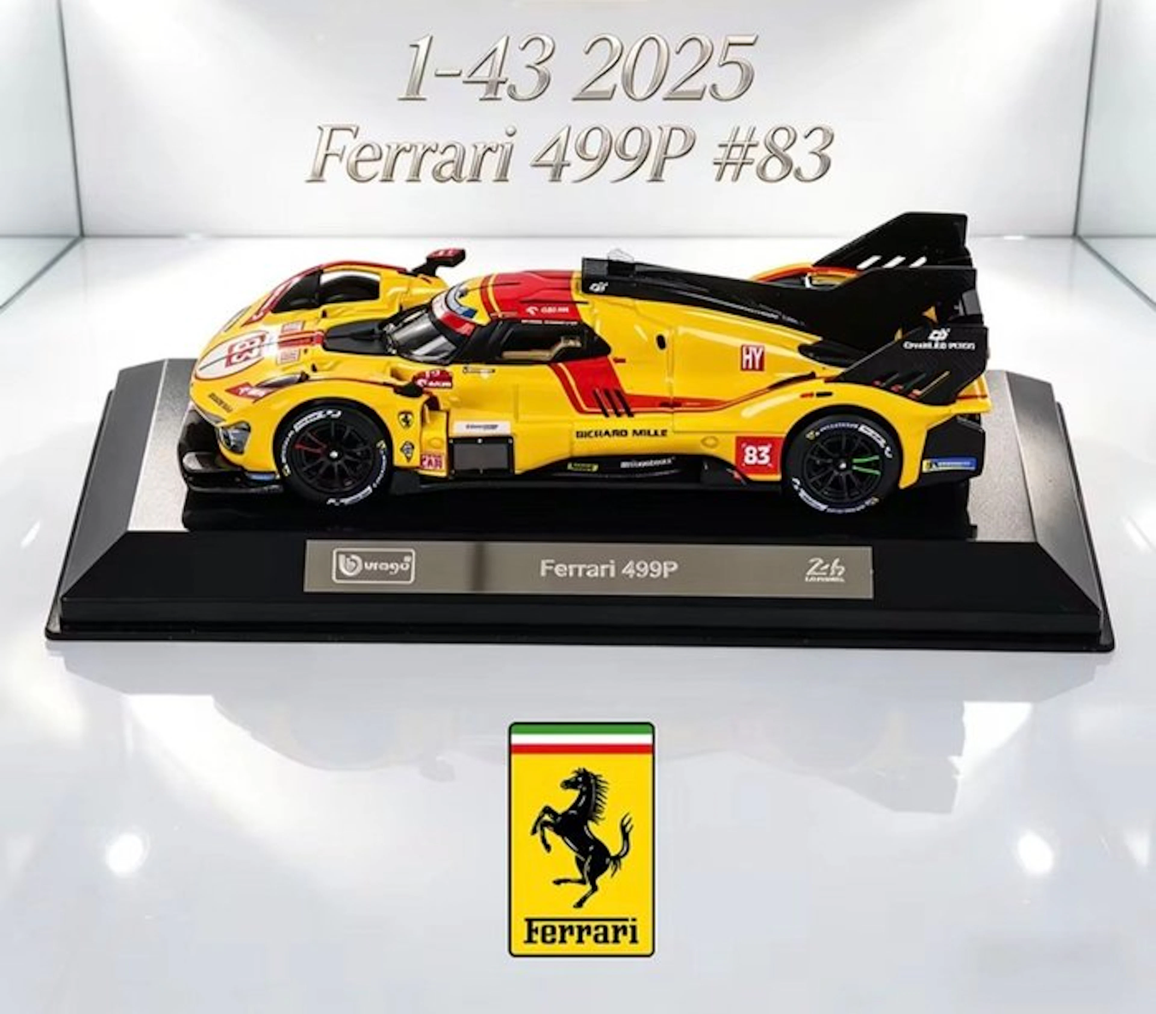 Bburago 1:43 - Model car - Ferrari 499P #83