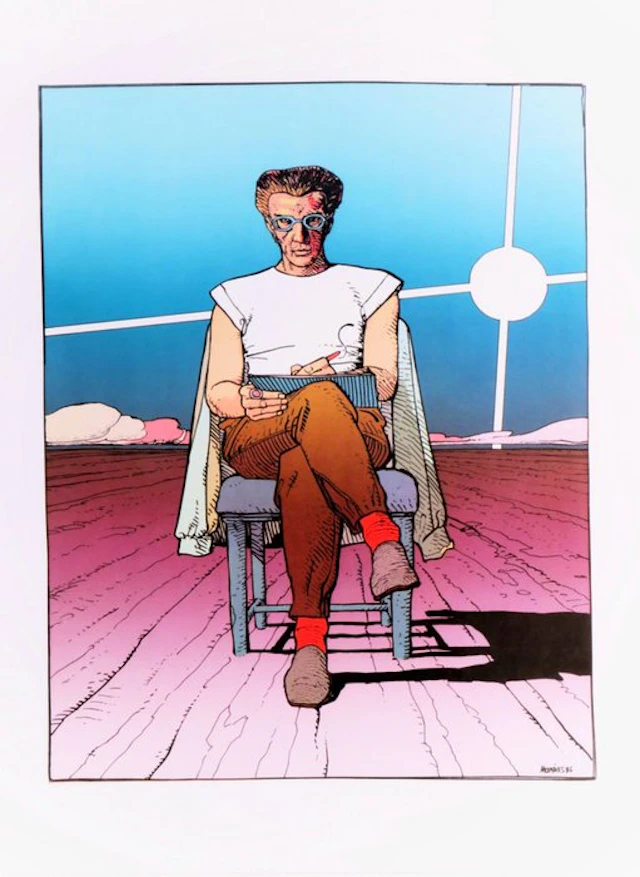 Moebius - 1 Offset Print - Moebius - Autoportrait - 1986