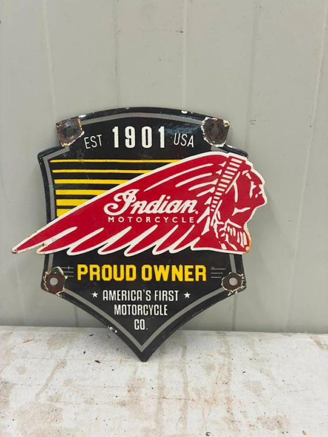 Indian Motorcycle – Proud Owner – vintage advertising...
