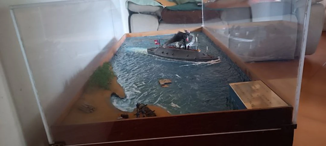 nessuna - Diorama Diorama Battaglia di Hampton Roads - 1850-1900 - Italy