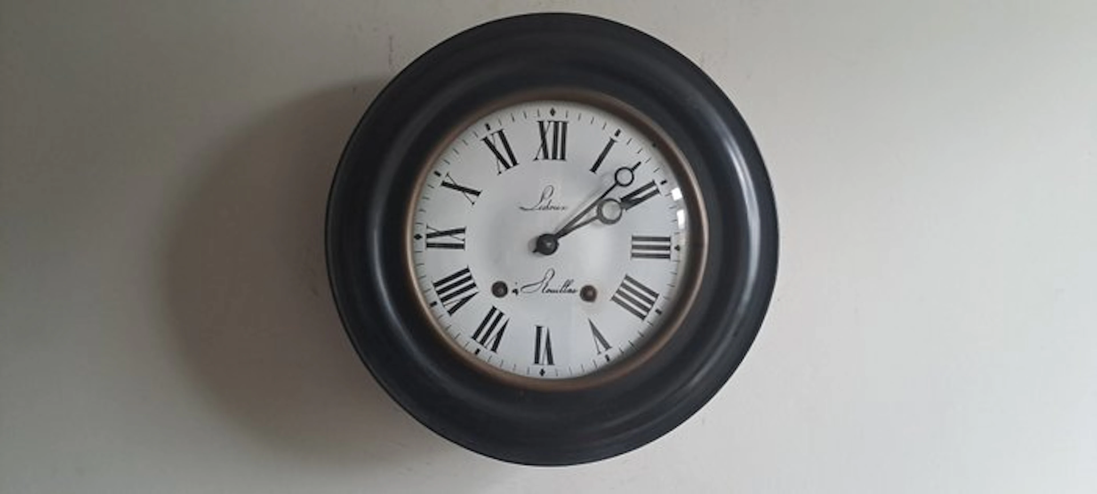 School clock - Antique Wood, Glass - 1900-1910 - French school clock