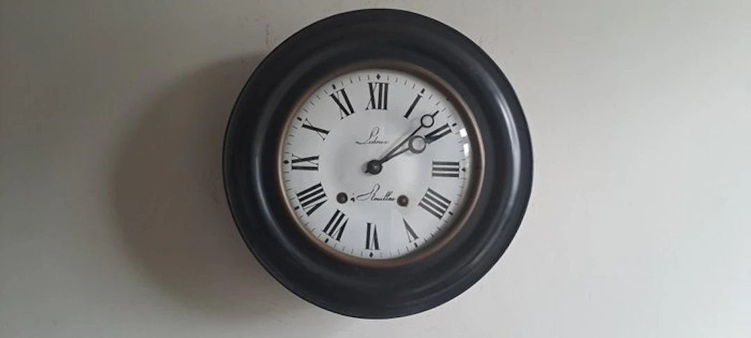 School clock - Antique Wood, Glass - 1900-1910 - French school clock