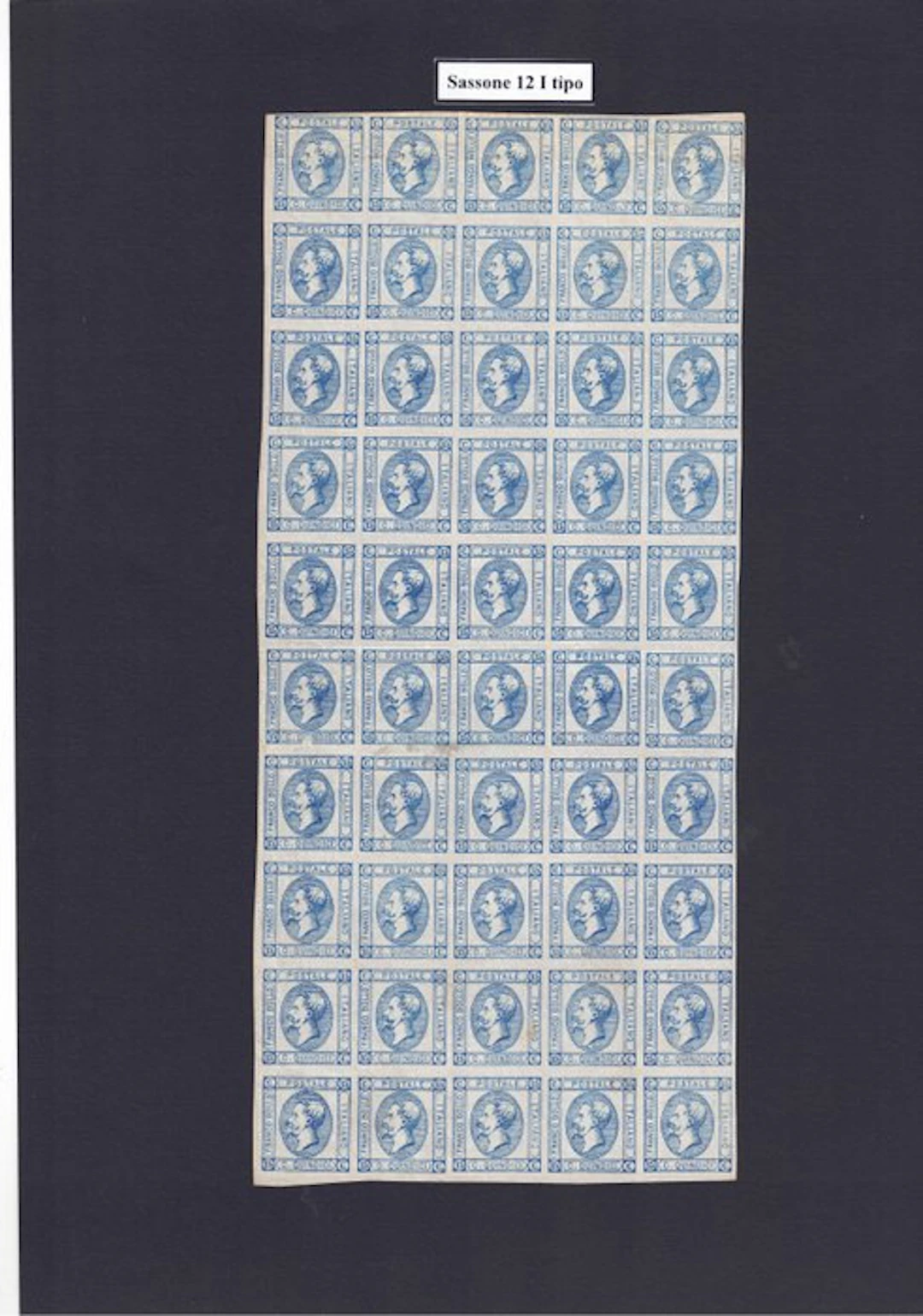 Italy Kingdom - 15 cent. light blue lithographic, Type I, 12c - Sassone