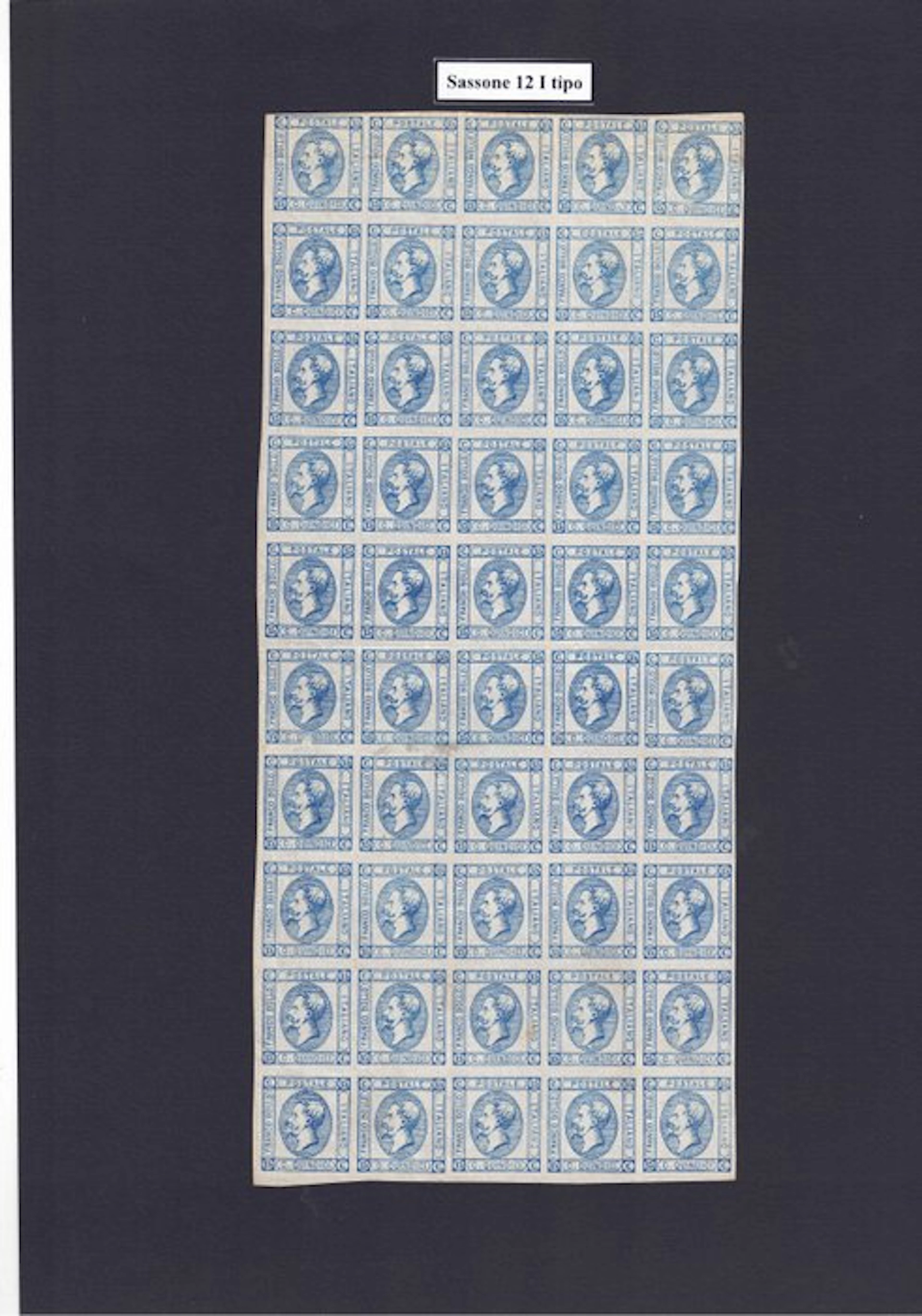 Italy Kingdom - 15 cent. light blue lithographic, Type I, 12c - Sassone