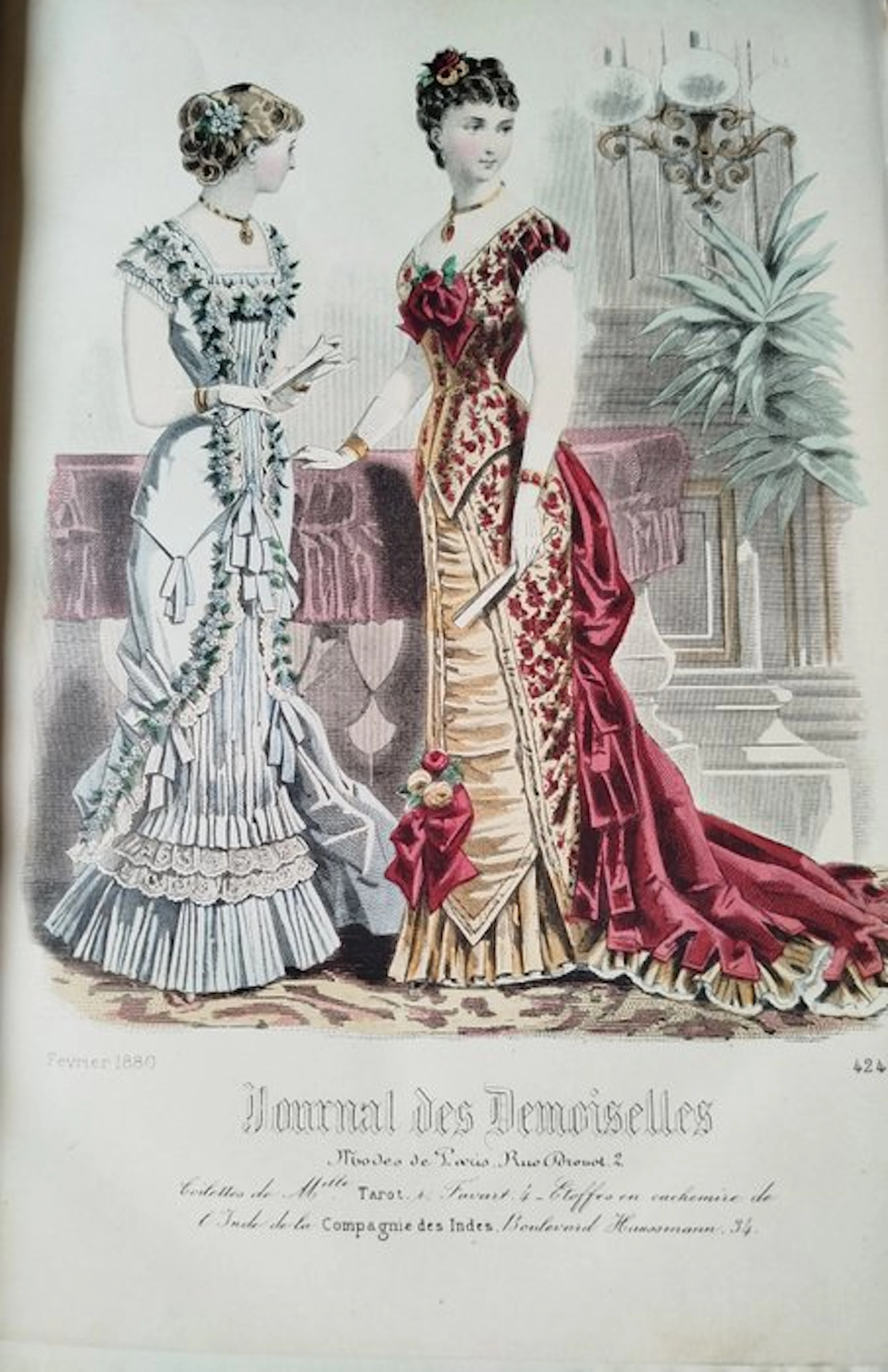 Au bureau du journal - Journal des Demoiselles , Quarante-huitième année - 1880