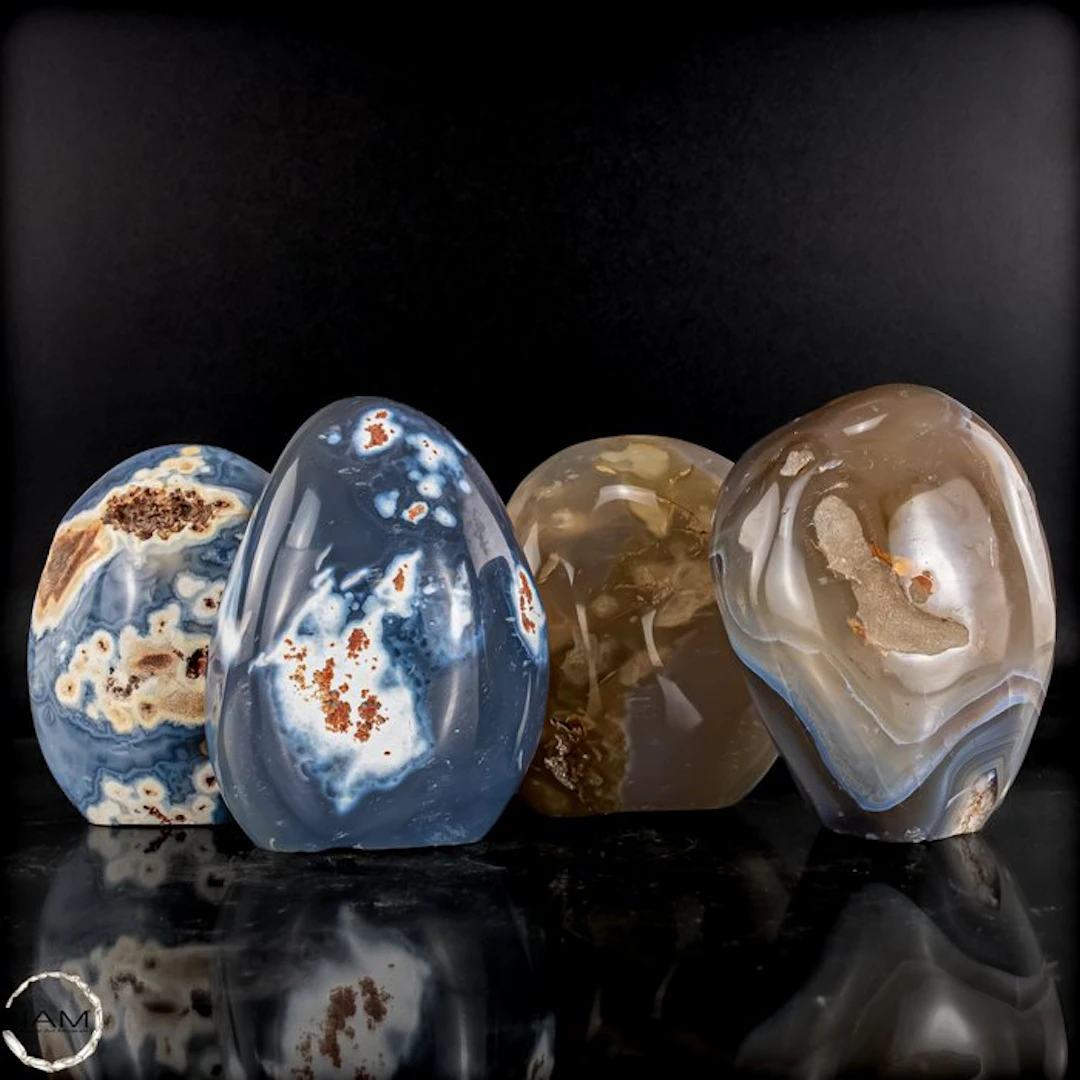 Orca Agate Freeform Lot – Simple Elegance in Natural...
