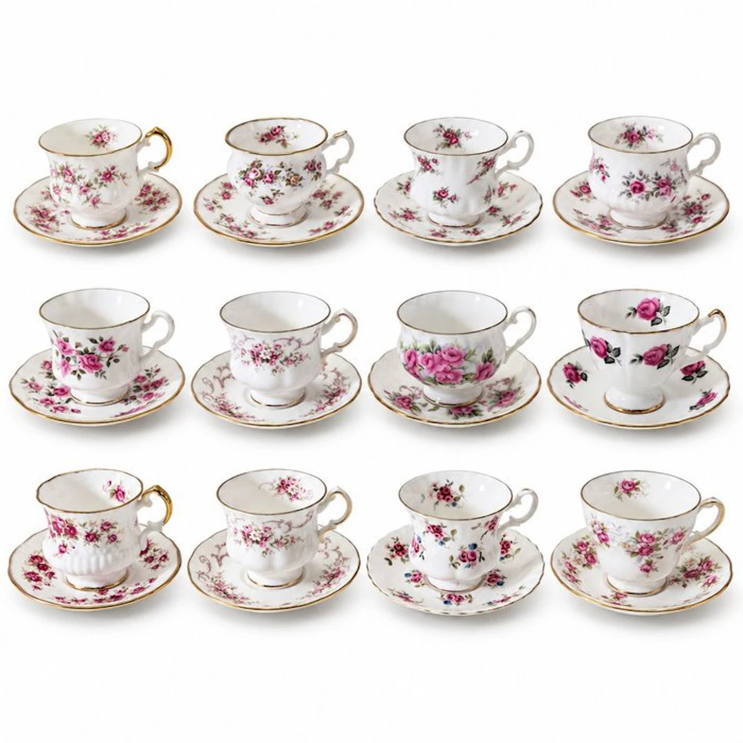 Coffee and tea service (12) - Bone china - High Tea - Kop & Schotels
