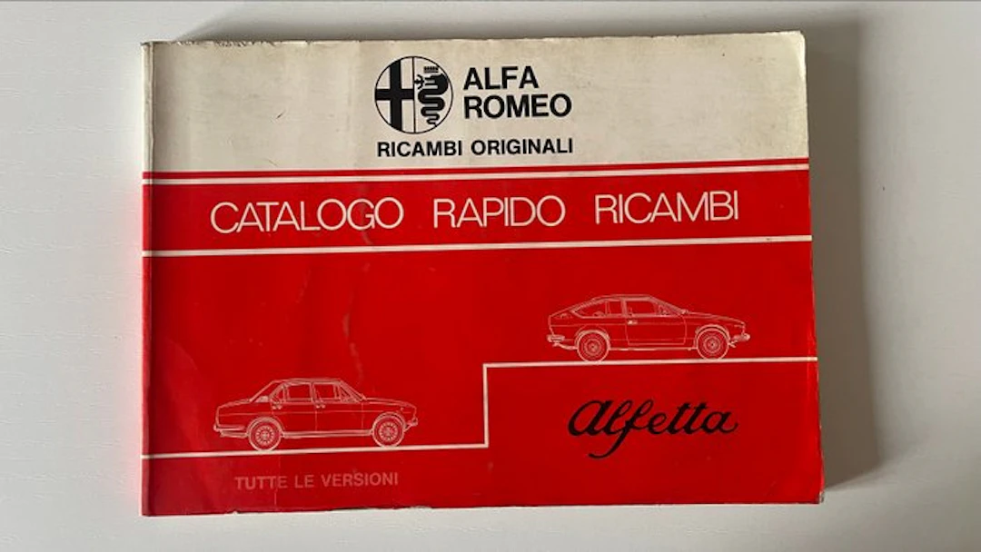 Catalogo Rapido Ricambi Alfetta, Gt, GTV - 1977-1977